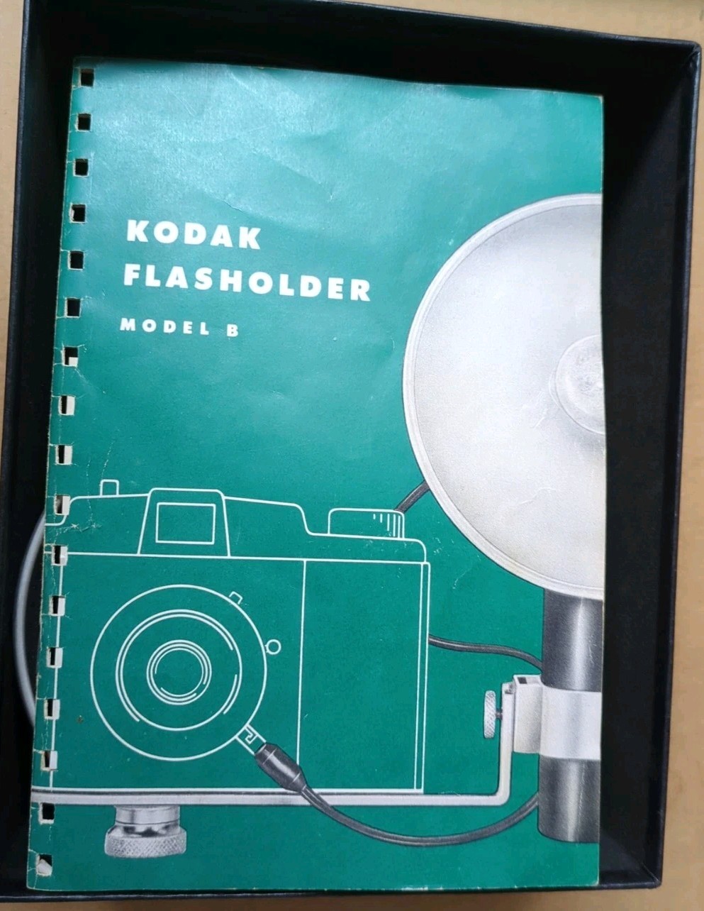 vintage Kodak Flasholder Model B With Bracket, In Original Box