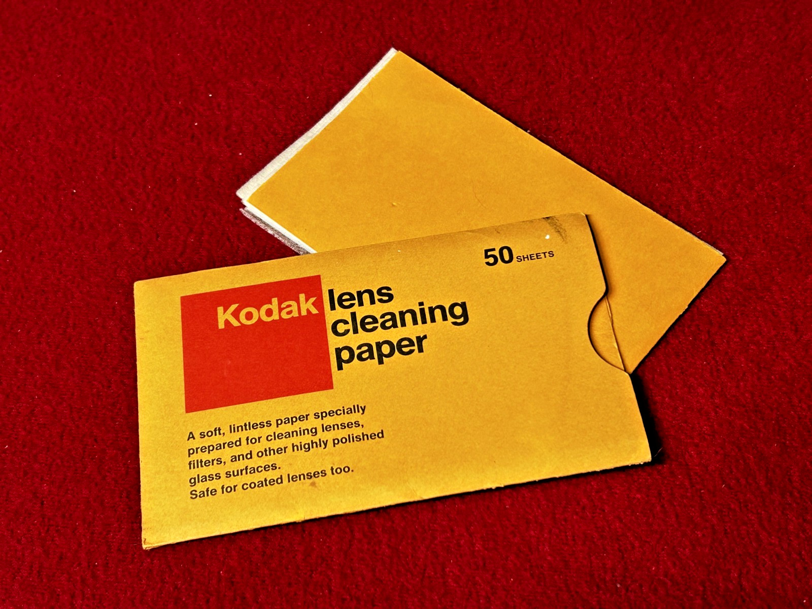 Lot of 3 Vintage Kodak Lens Cleaning Paper Packets