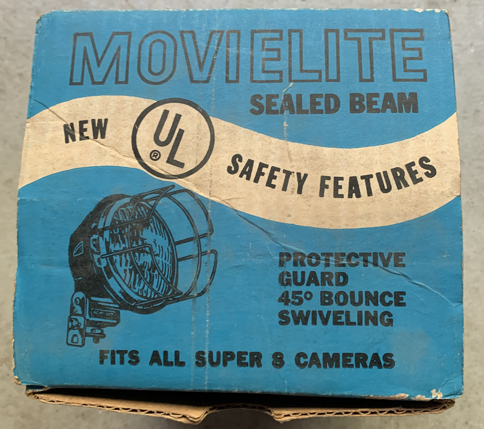 Vintage Acme Lite Sealed Beam Movielite Model Fits Super 8 Cameras 250 Watts