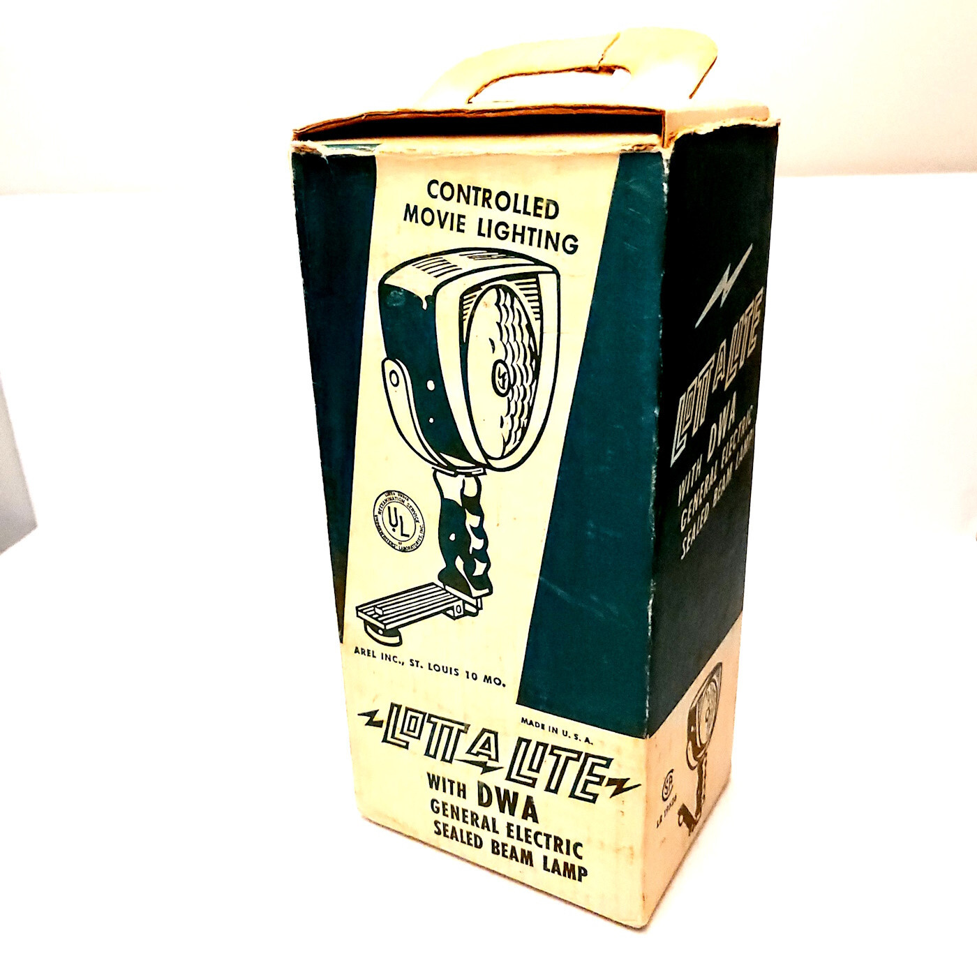 Lott A Lite Movie Lamp with DWA General Electric Sealed Beam LR19526 Tested