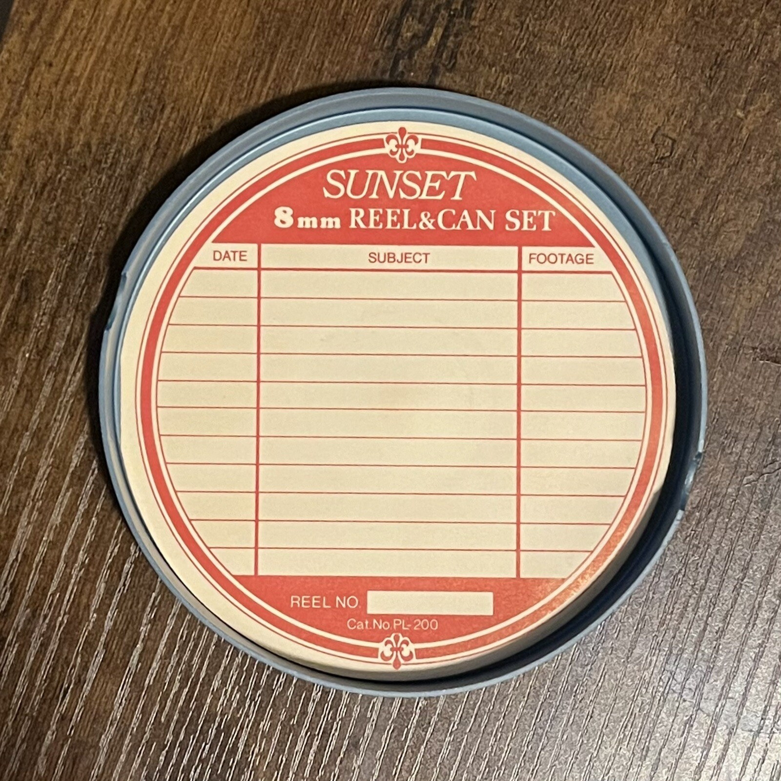 Vintage Sunset 8mm 400 ft Plastic Movie Film Reel & Container Canister Case