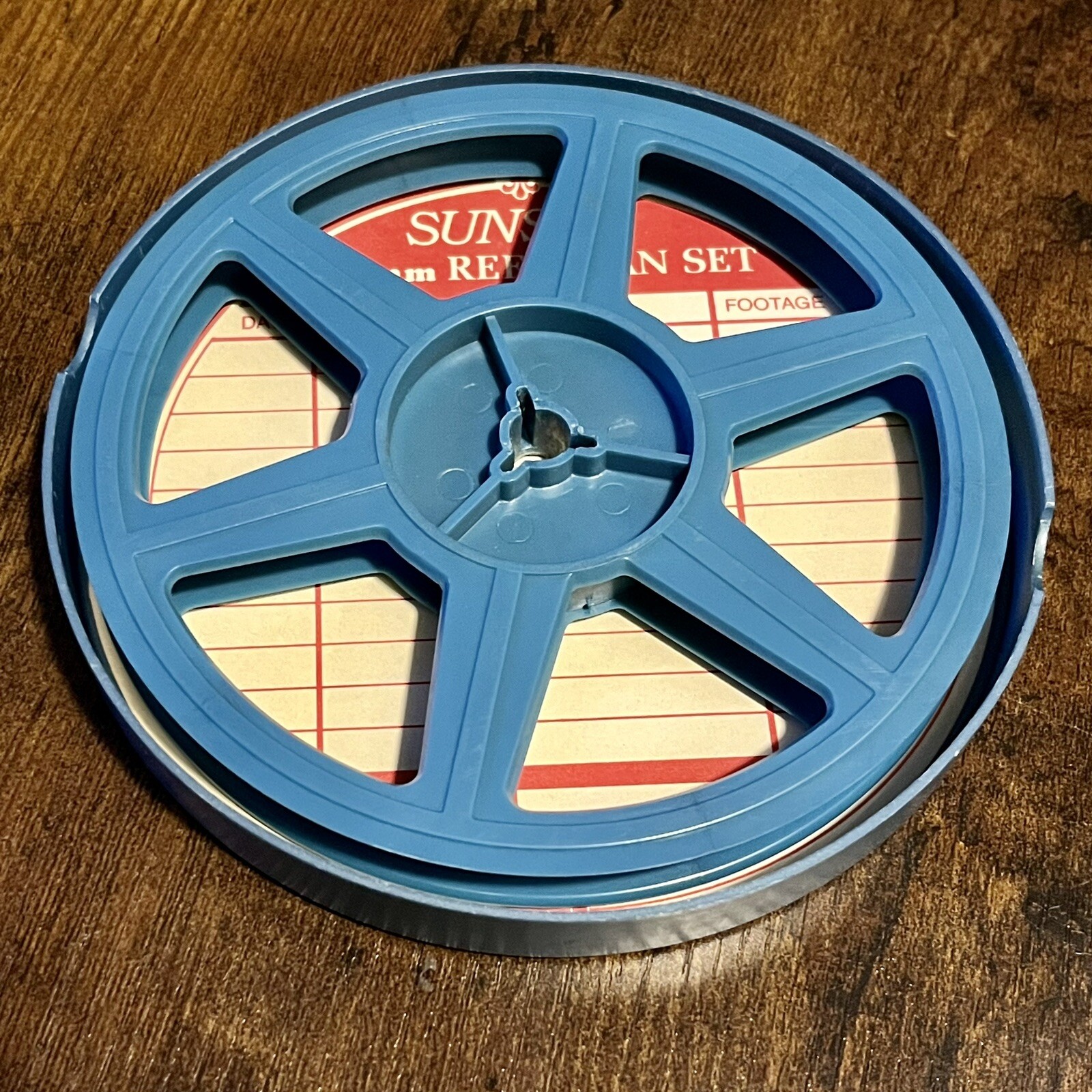 Vintage Sunset 8mm 400 ft Plastic Movie Film Reel & Container Canister Case