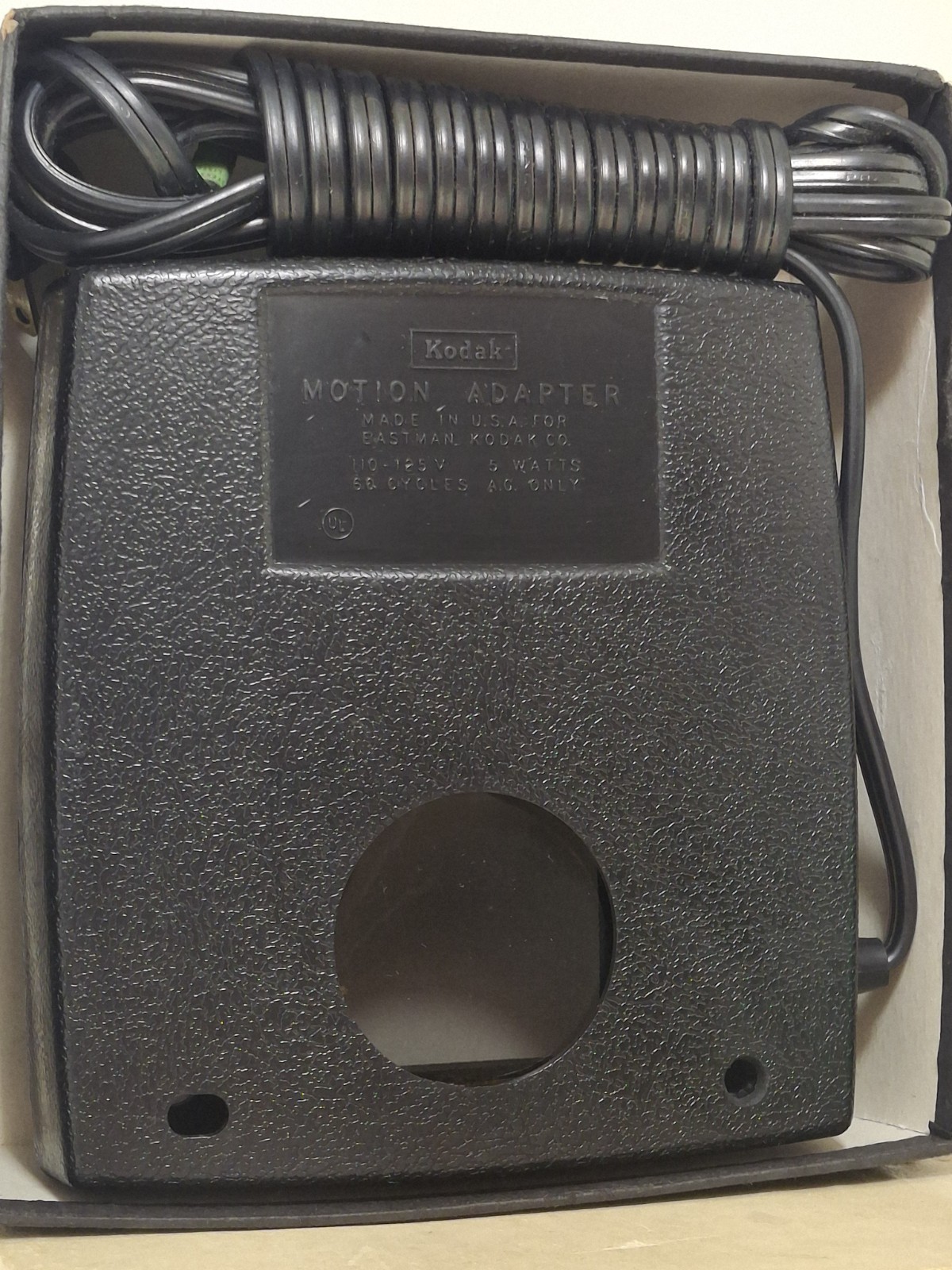Vintage Kodak Motion Adapter Model B70 5 Watts Made In USA 80 Cycles 110-125V