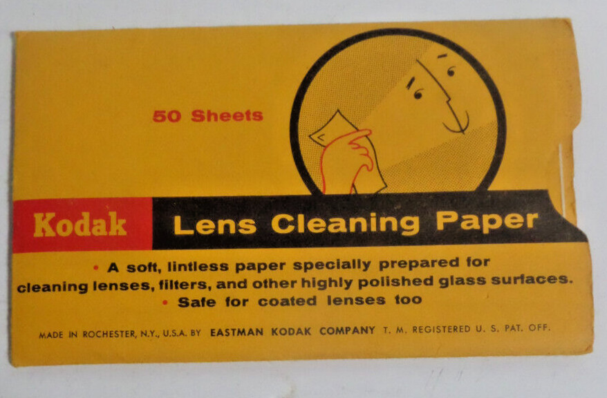 Kodak lens cleaning paper vintage