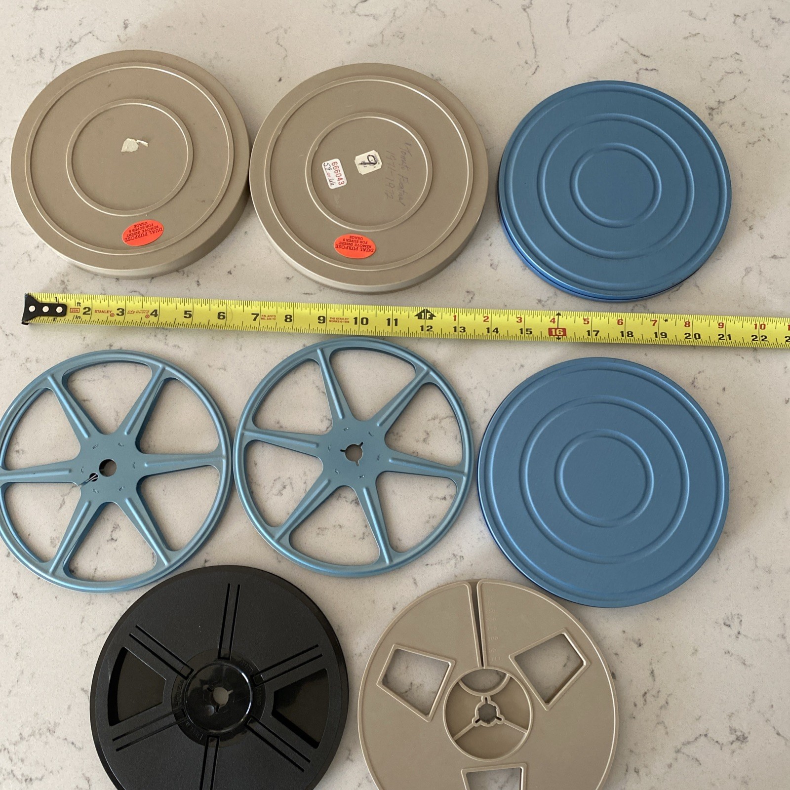 Vintage Film Reels & Canisters 6 Reels 13 Total 19