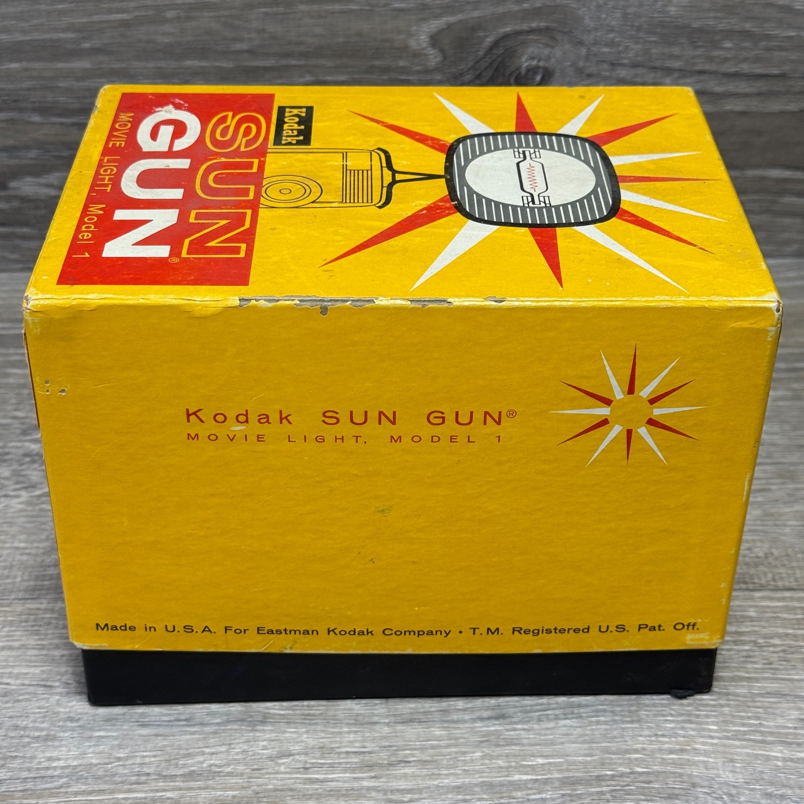 Vintage Kodak Sun Gun Movie Light Model 1 #D371 w/ Box for Brownie & Hawkeye 8mm
