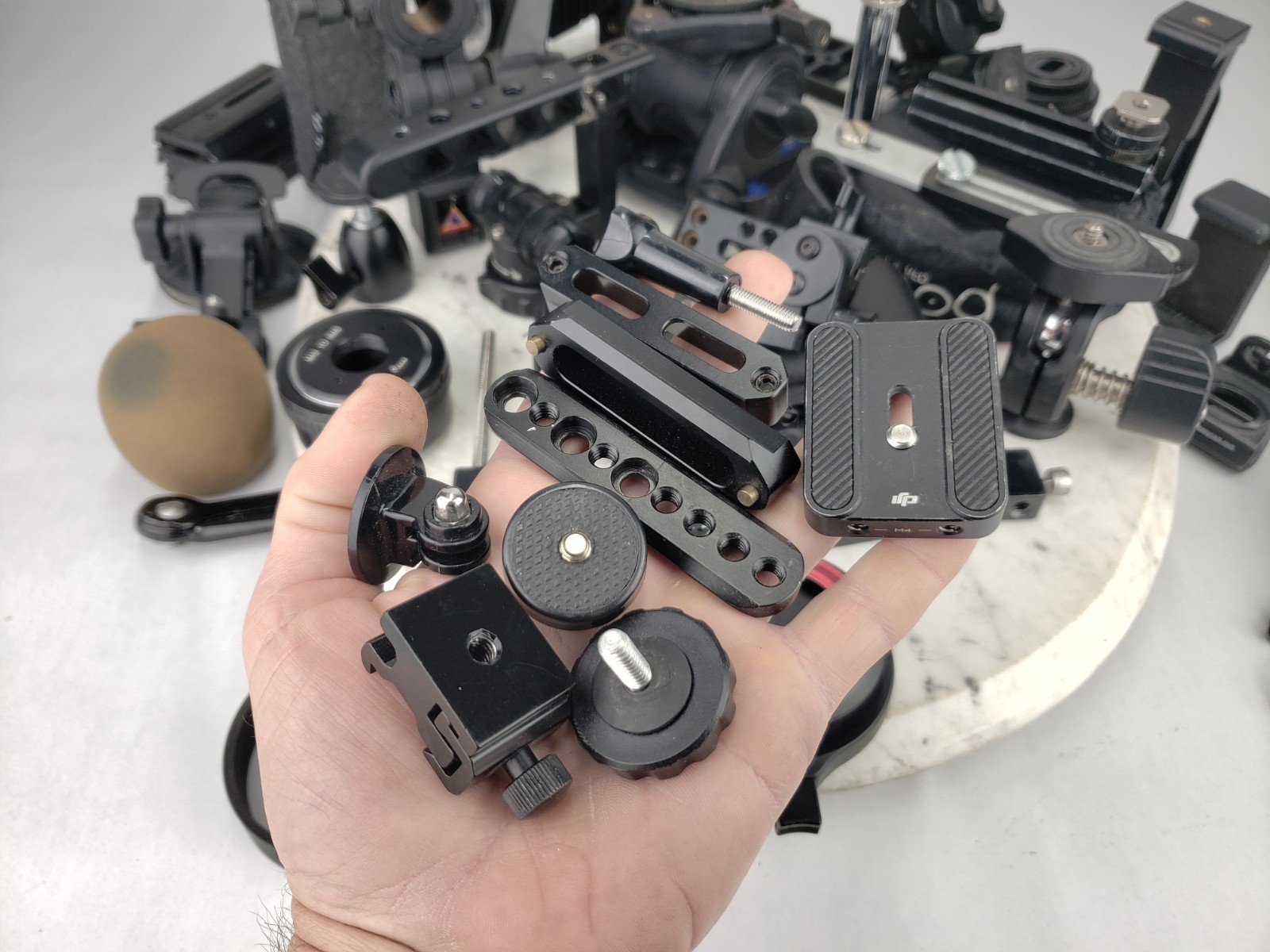Vintage Lot Mounting Accessories Grip Arms Parts Cameras Red Pod Benro S4 ProMa