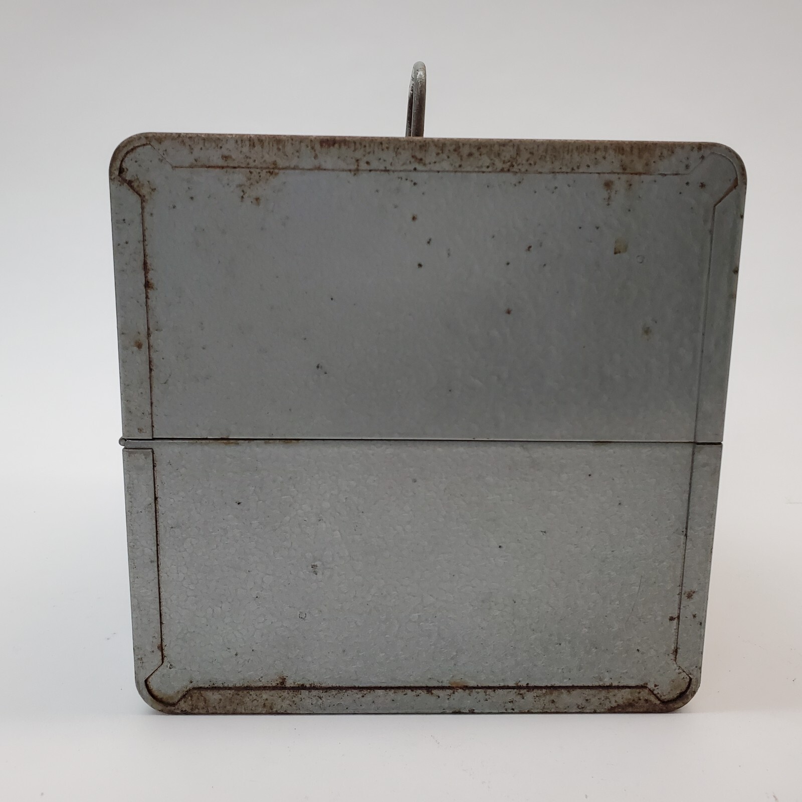 Vintage Brumberger Metal Case for 8mm Film Cans 12 Slots 9.5×7.5×7.5″