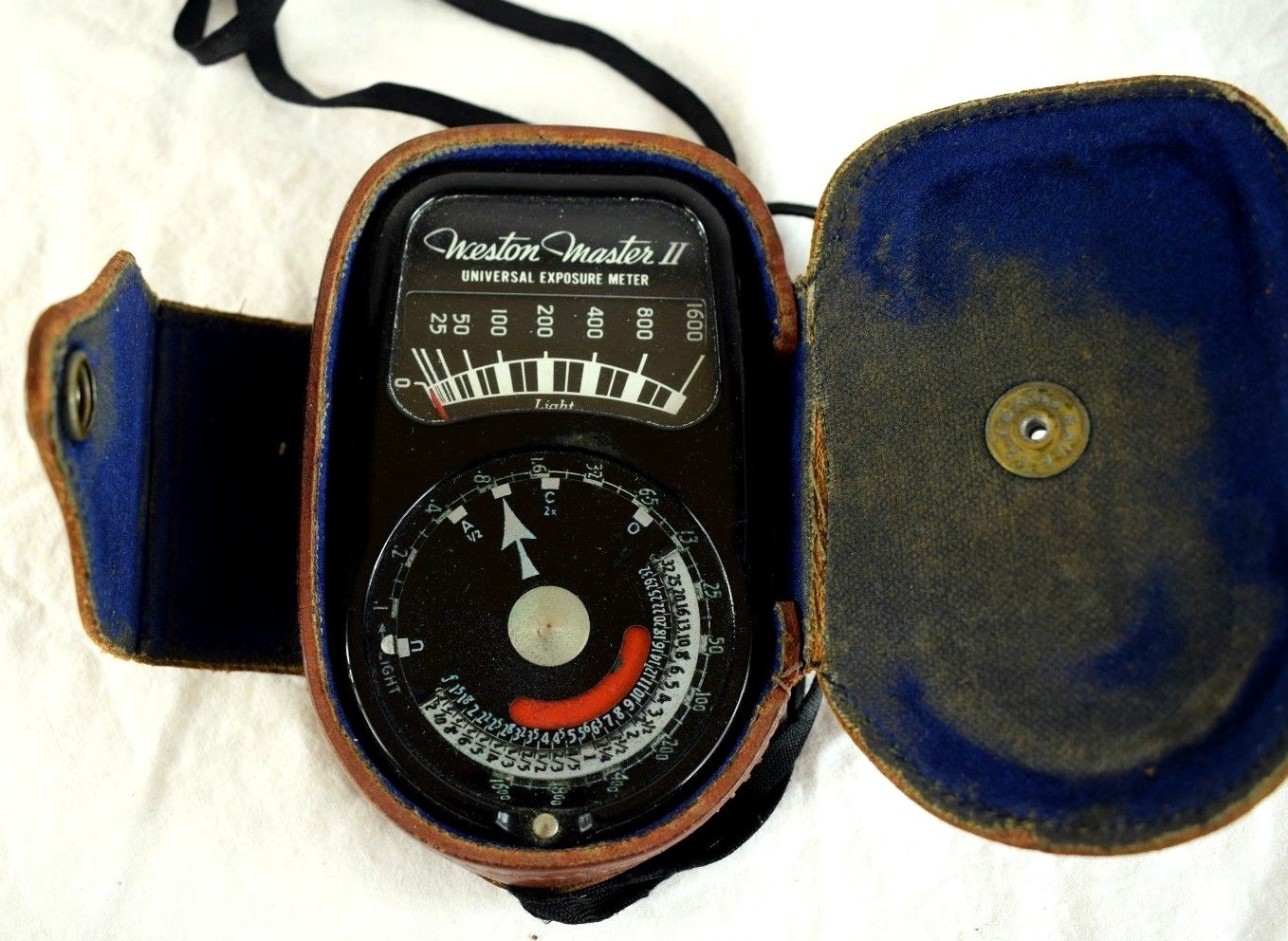 Vintage Weston Master II Universal Exposure Meter in Leather Case