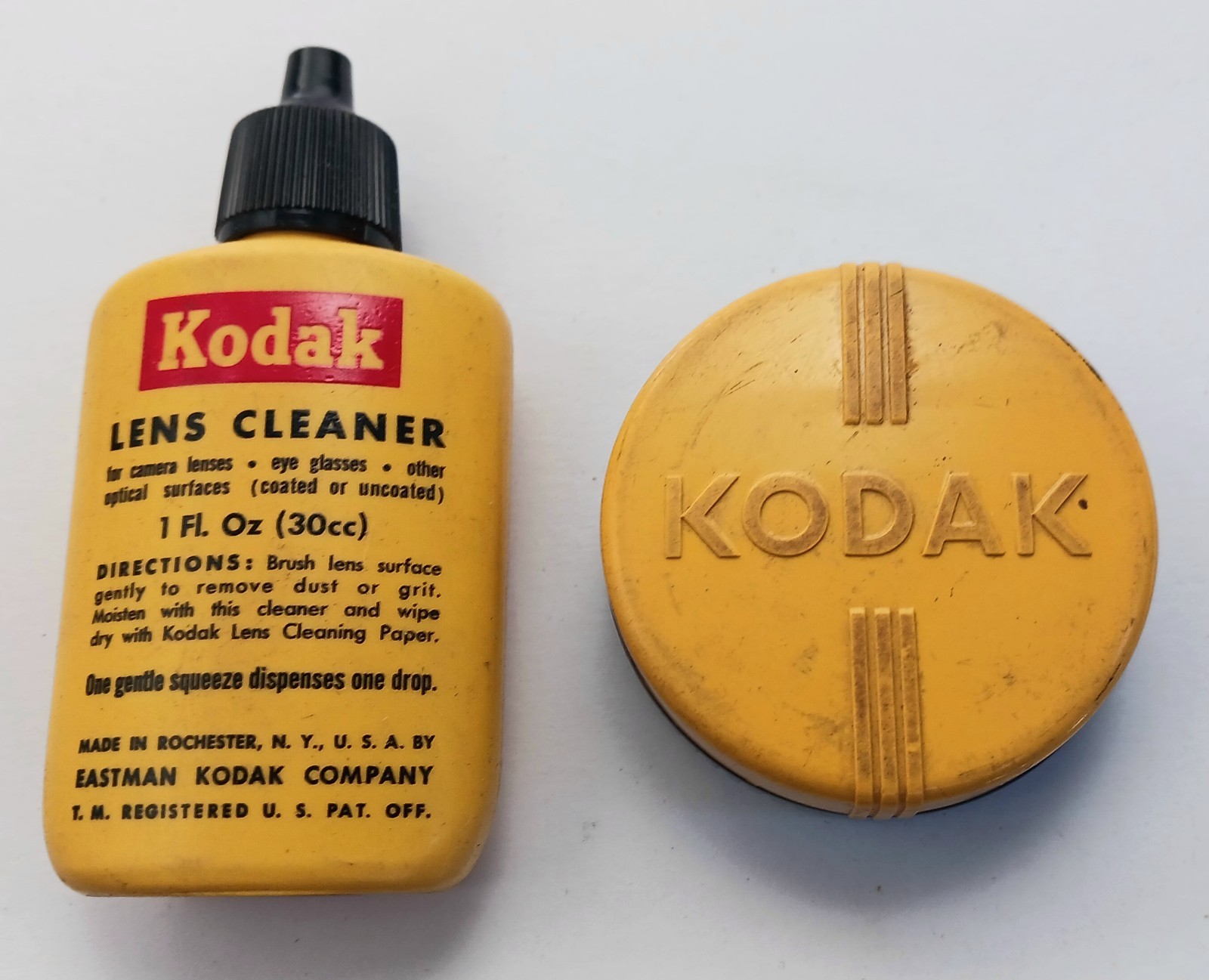 Kodak Lens Cleaner Bottle Original Vintage USA Bottle Dispenser Kodak Lens Wipes