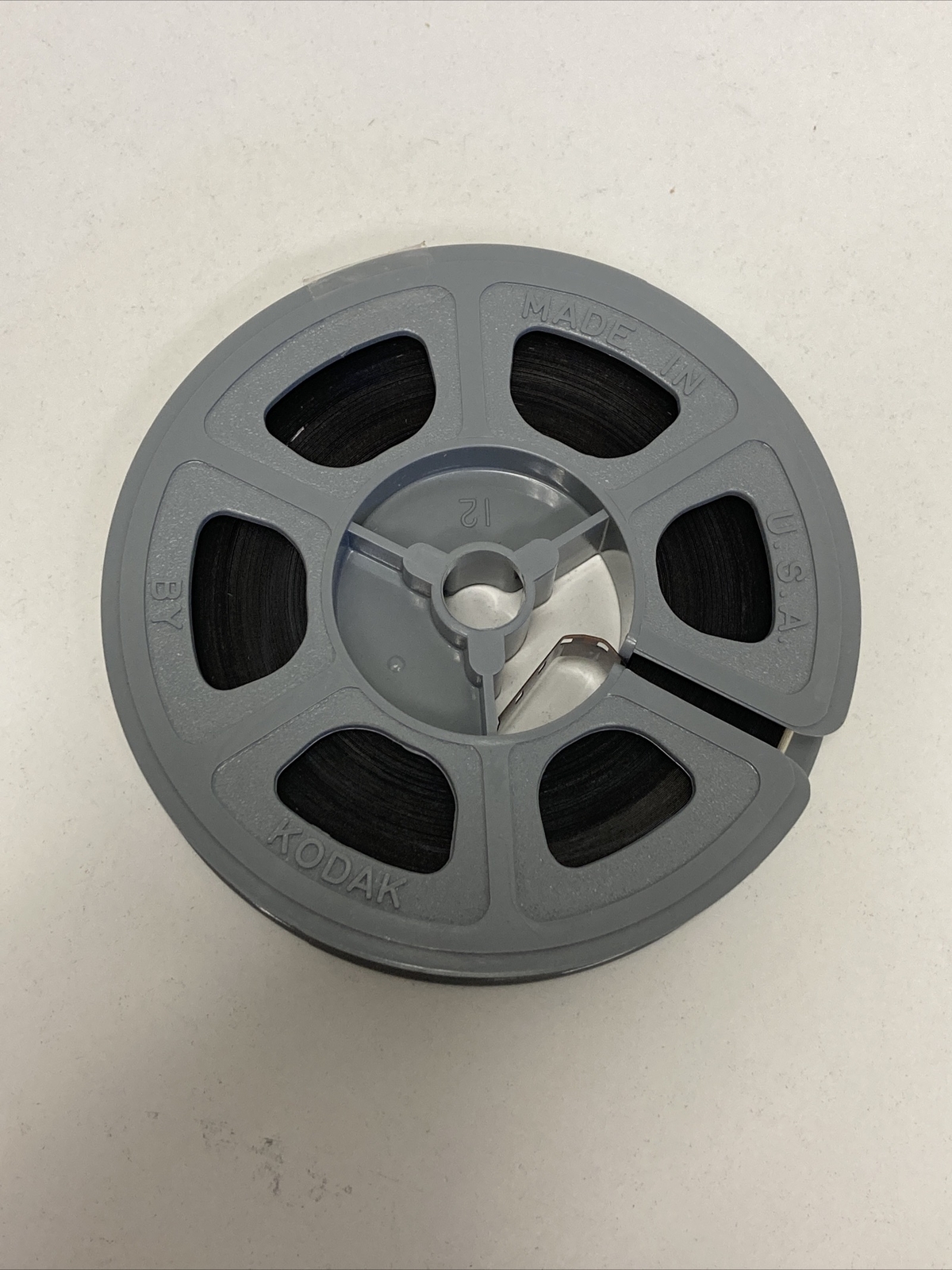 Vintage Super 8 Gray Plastic 3″ 50ft Film Reel Kodak Made in USA Lot Of 3