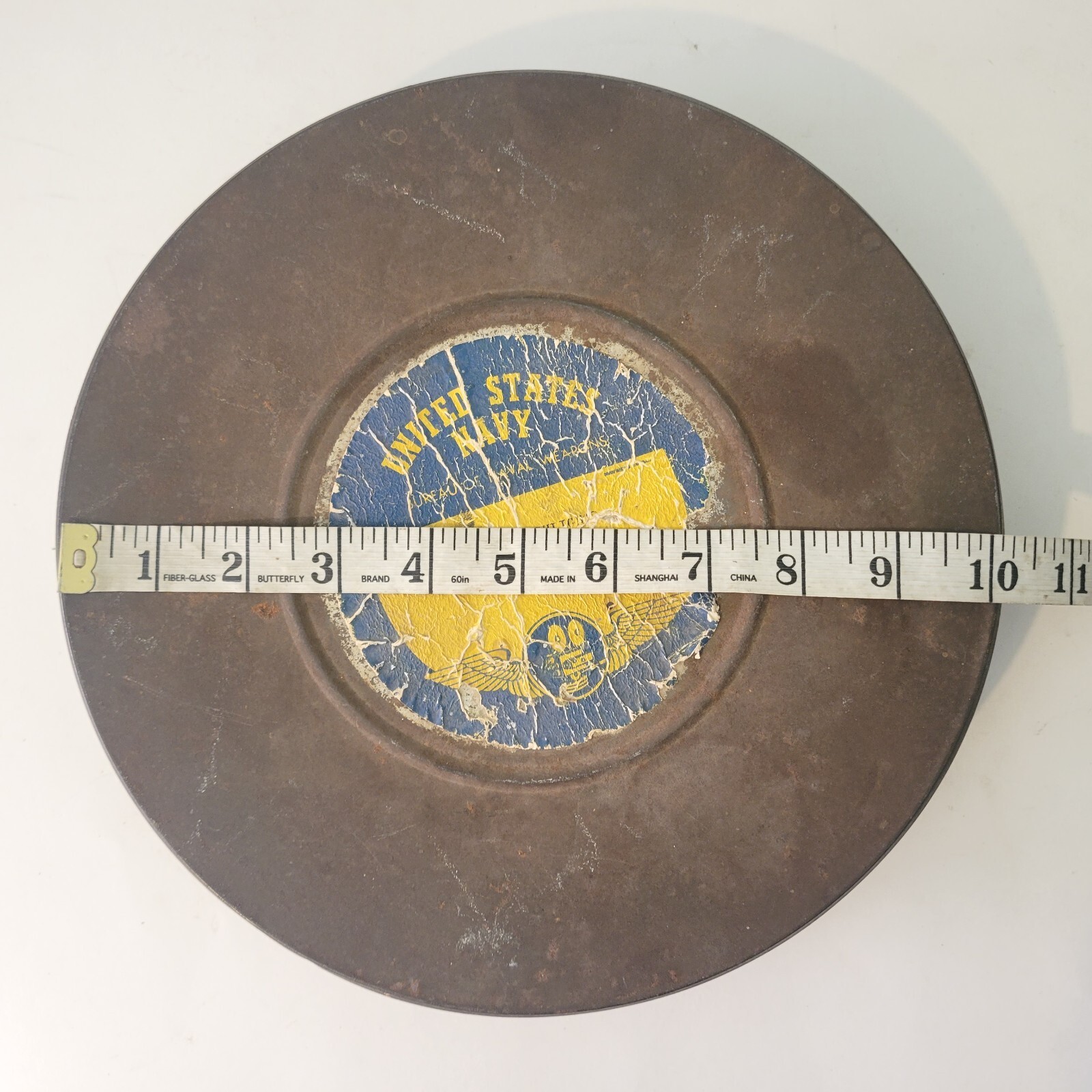 United States Navy 35MM Movie Film Can / Canister 10 1/4″ Tin Vintage