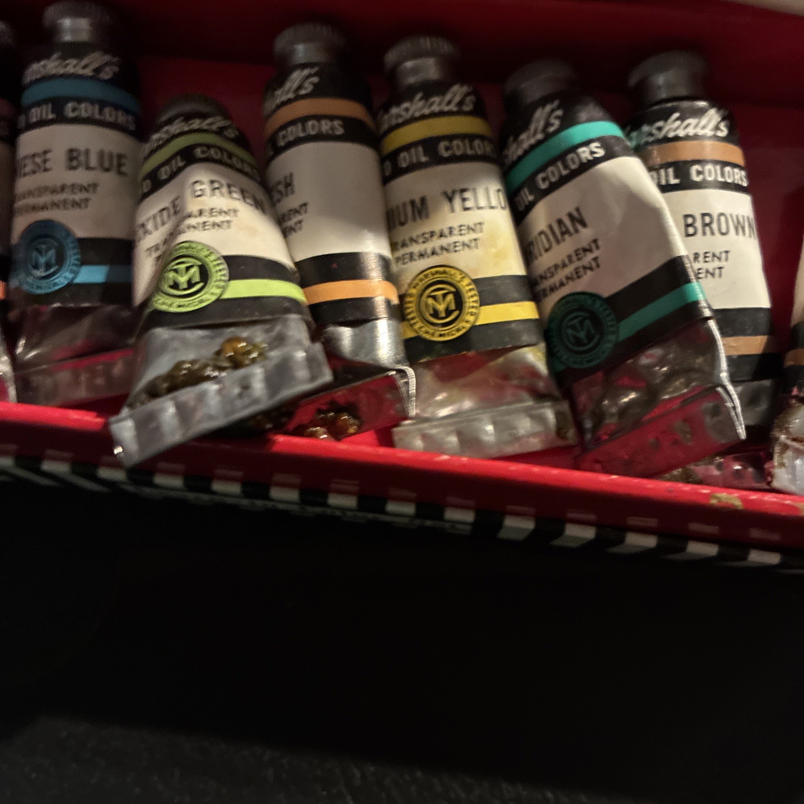 Vintage Marshall’s Photo Oil Colors Art Kit Hobby Prop – Partially Used