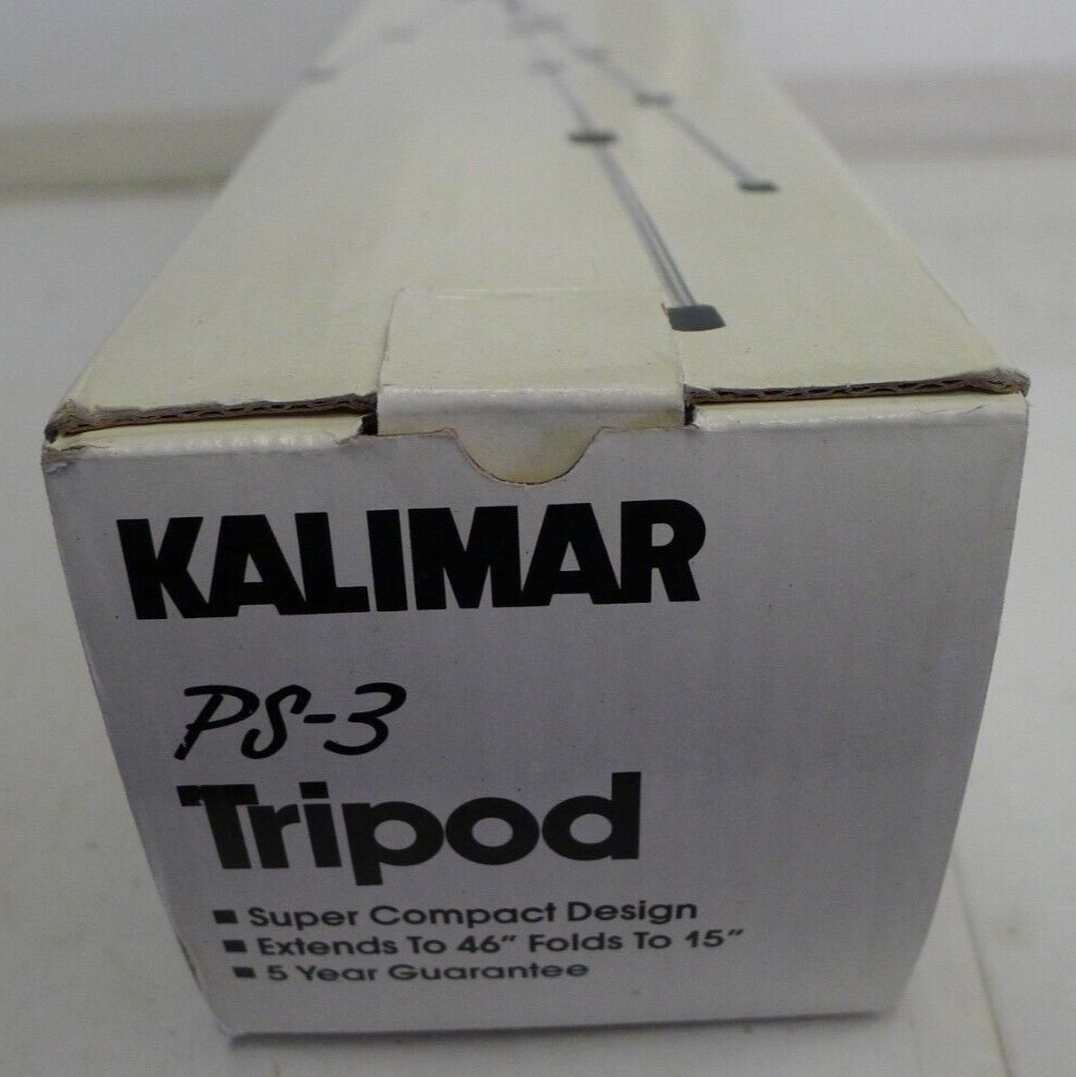Kalimar PS-3 Universal Tripod with Swivel Pan Head Extends from 15″- 46″ – NEW