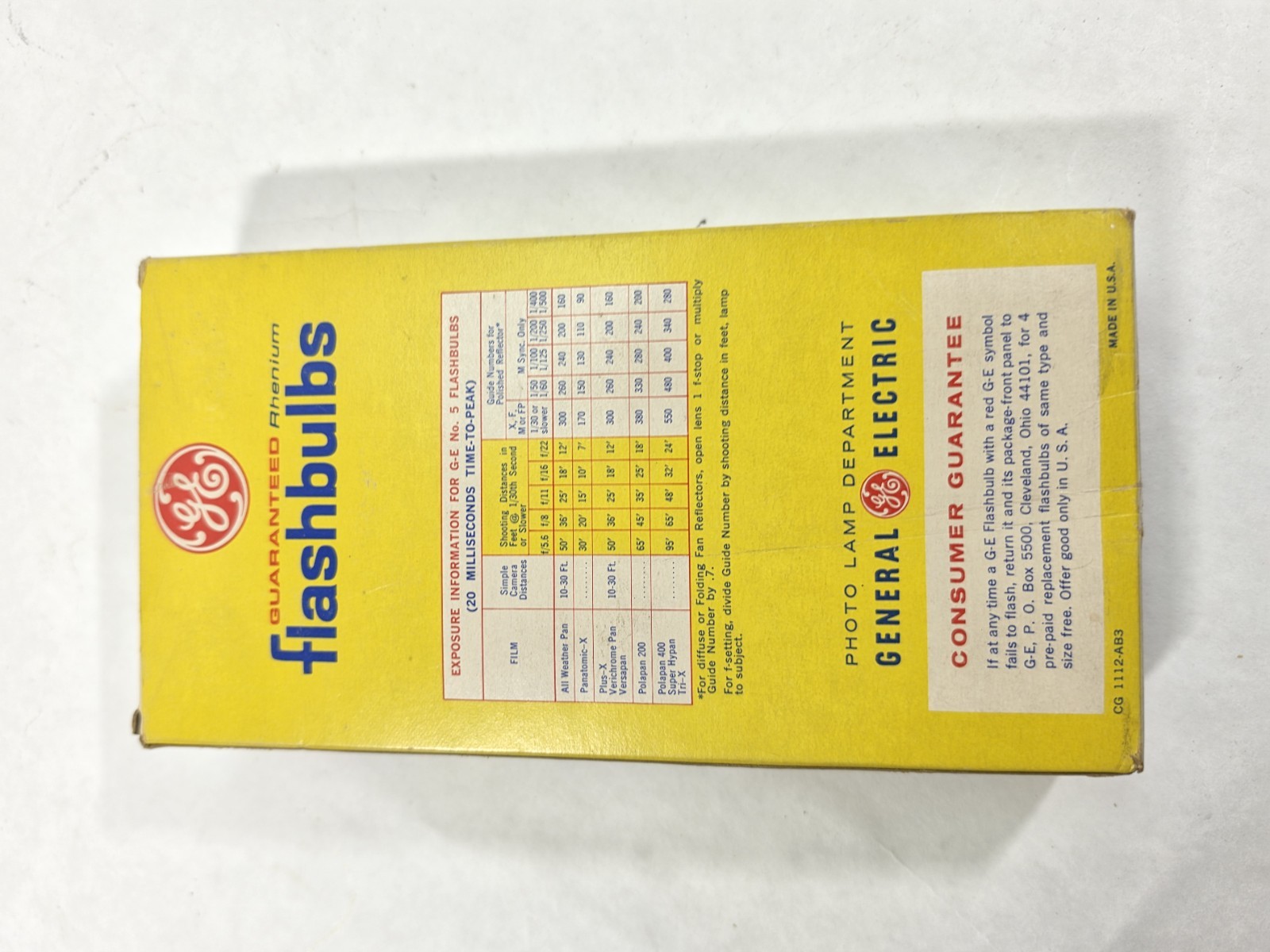 Vintage Lot of GE #5 Flashbulbs – Rhenium, Original Boxes, Unused
