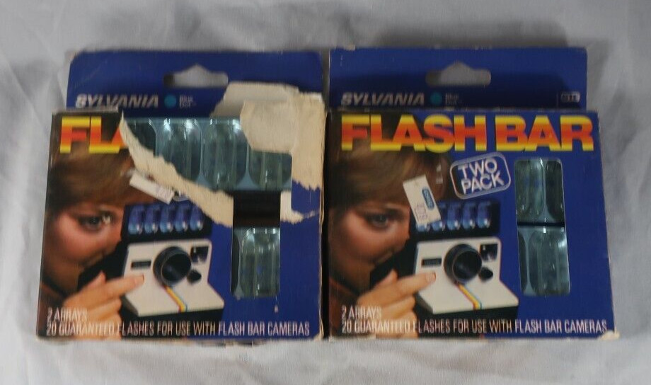 Vintage Sylvania Blue Dot Flash Bar Two Pack 20 Flashes – Lot of 2