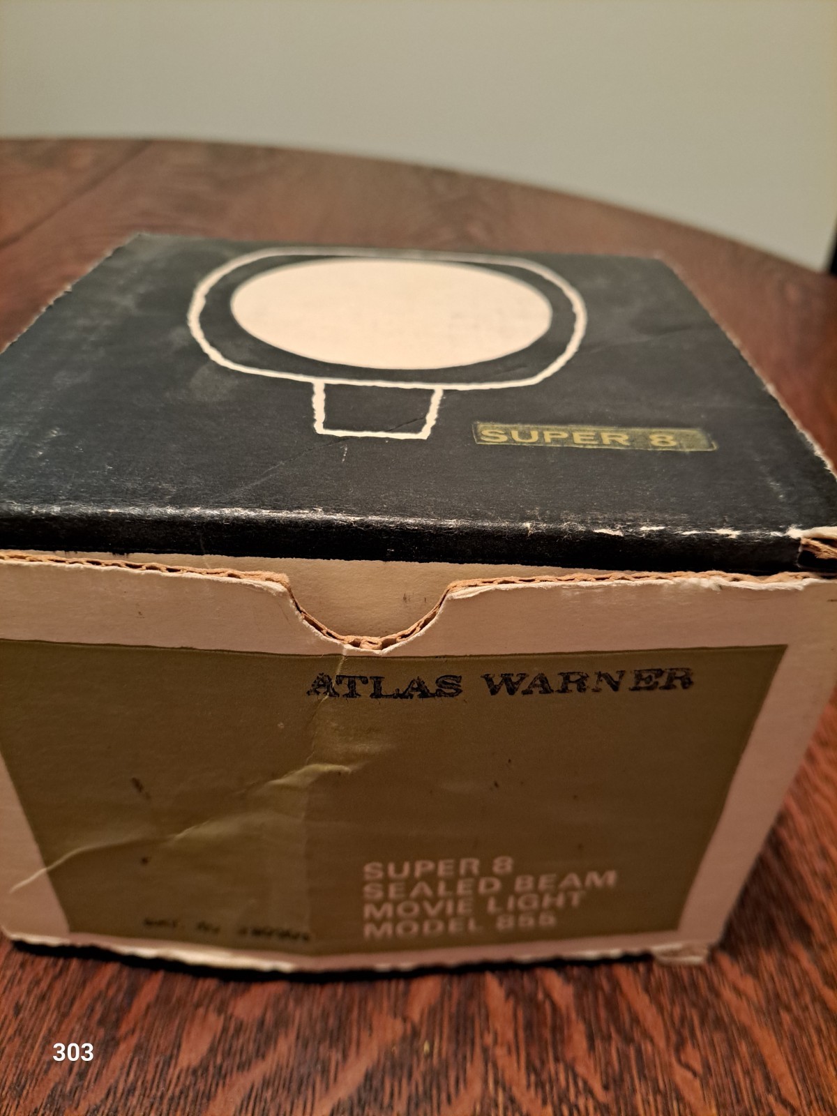 Atlas Warner Super 8 Sealed Beam Movie Light Model 855 w/ Box