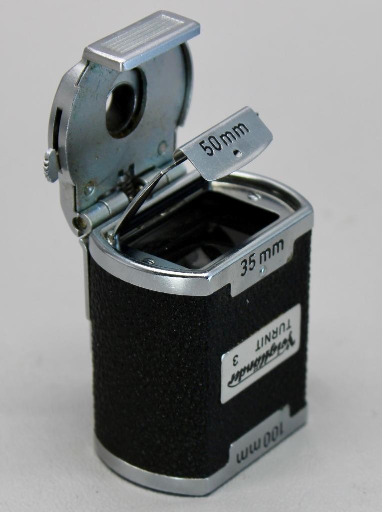 NICE VOIGTLANDER TURNIT 3 VIEWFINDER 35/50/100 MM w/ORIGINAL LEATHER CASE