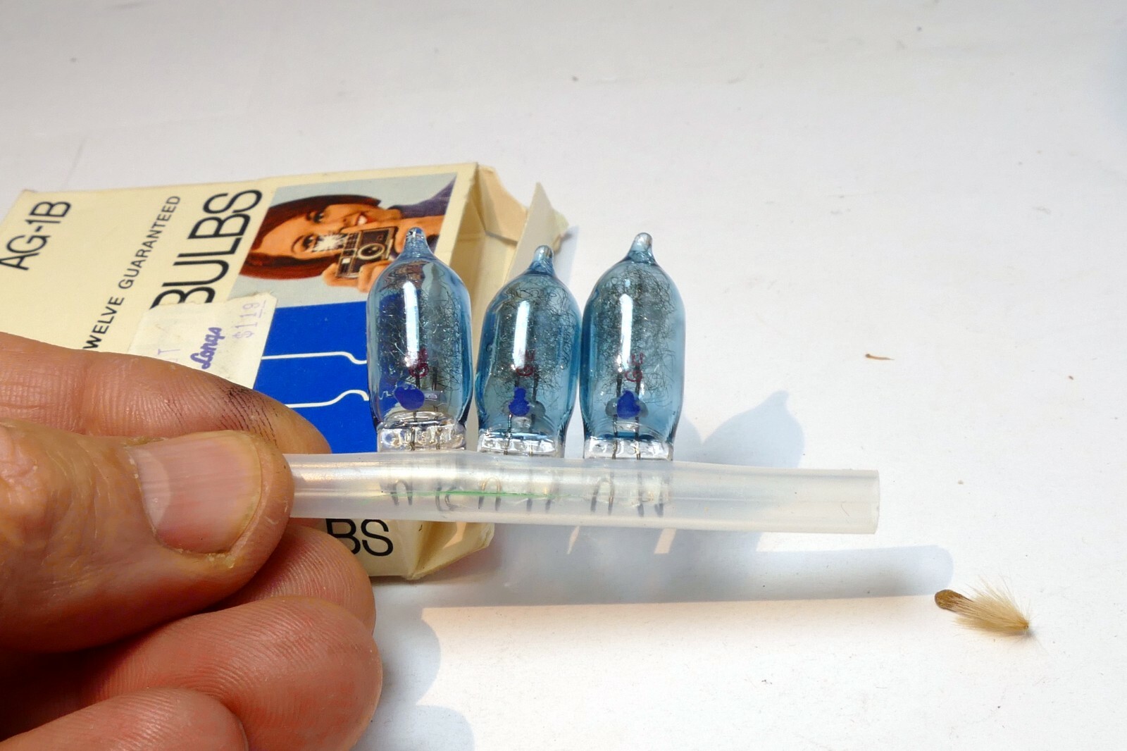 GE Flashbulbs Blue Dot # AG1B 3 Bulbs unused Vintage