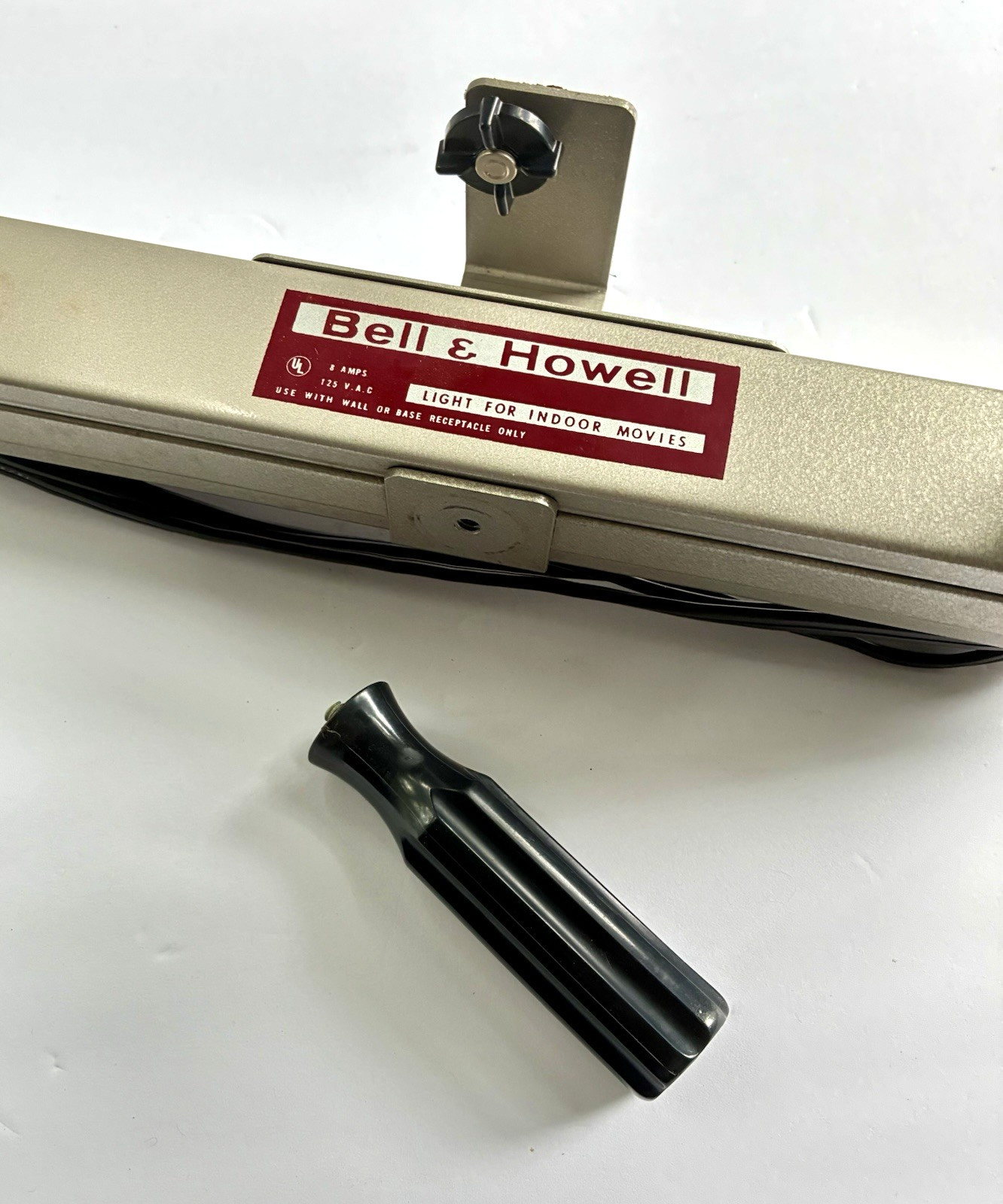 Vintage Bell & Howell Light Bar Lamp Filming Movies Video with Bulbs & Box Works
