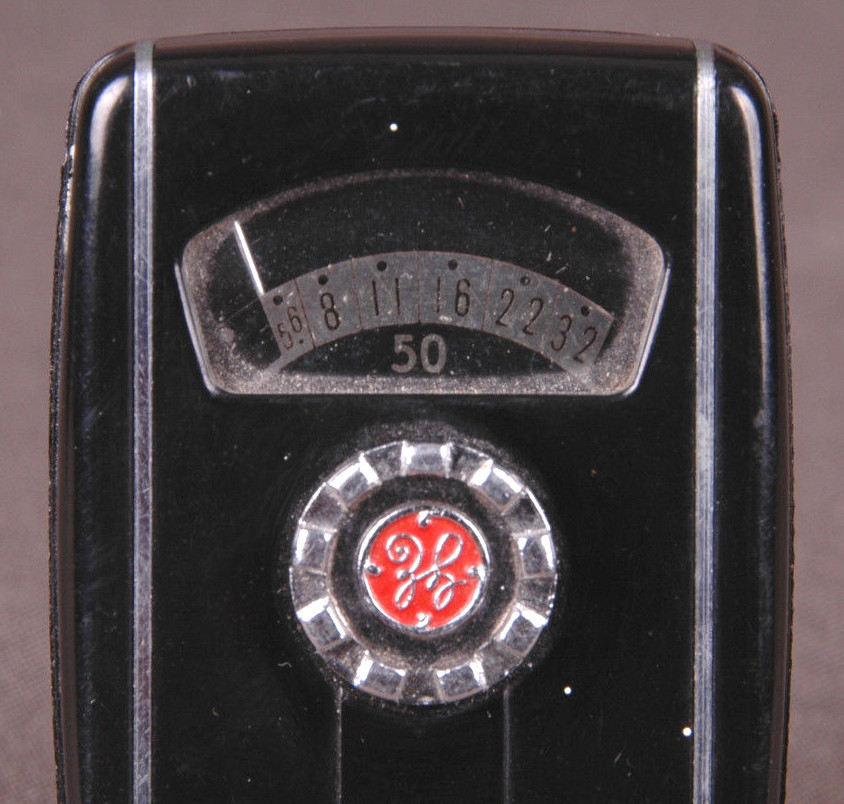 Vtg GE Mascot Exposure Light Meter-Type PR 30-Black-Made in USA-Photography-Cam