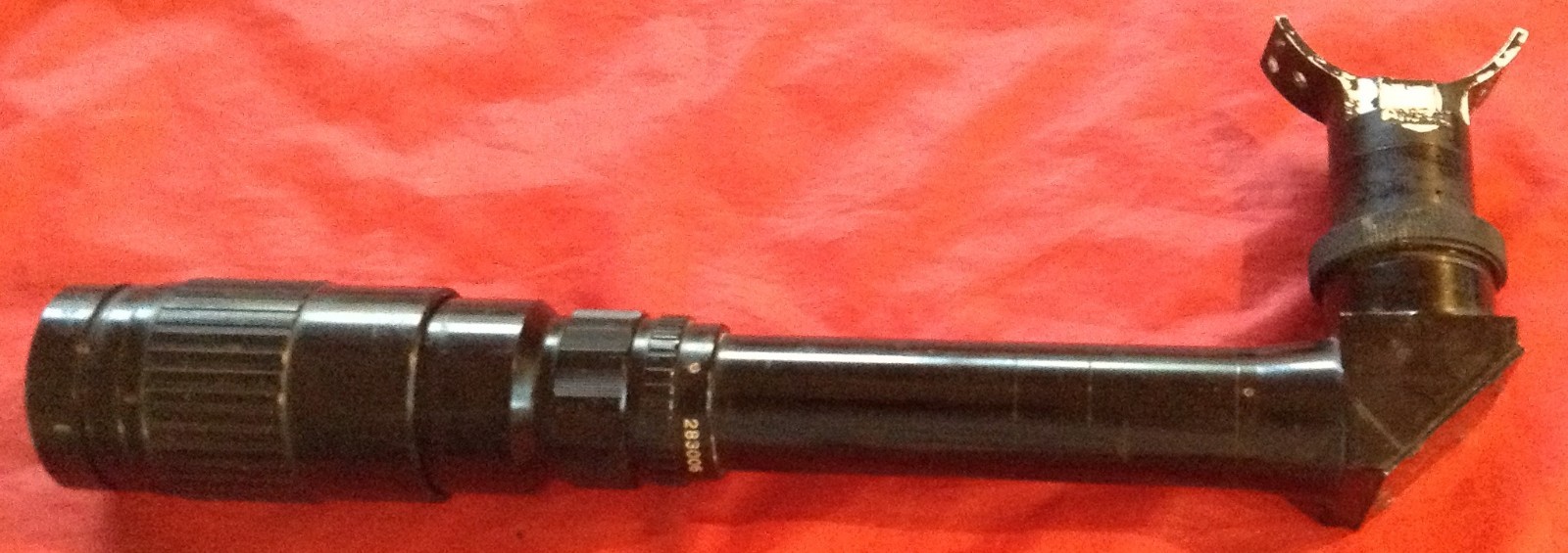 Large Unbranded Cine Camera Lens Elbow Reflex Viewfinder Eclair Mitchell ARRI ?