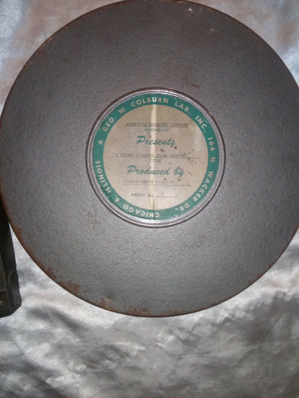 RARE VINTAGE SPAULDING FILM CO GENUINE HARD VULCANIZED TRUNK FILM CASE & REEL