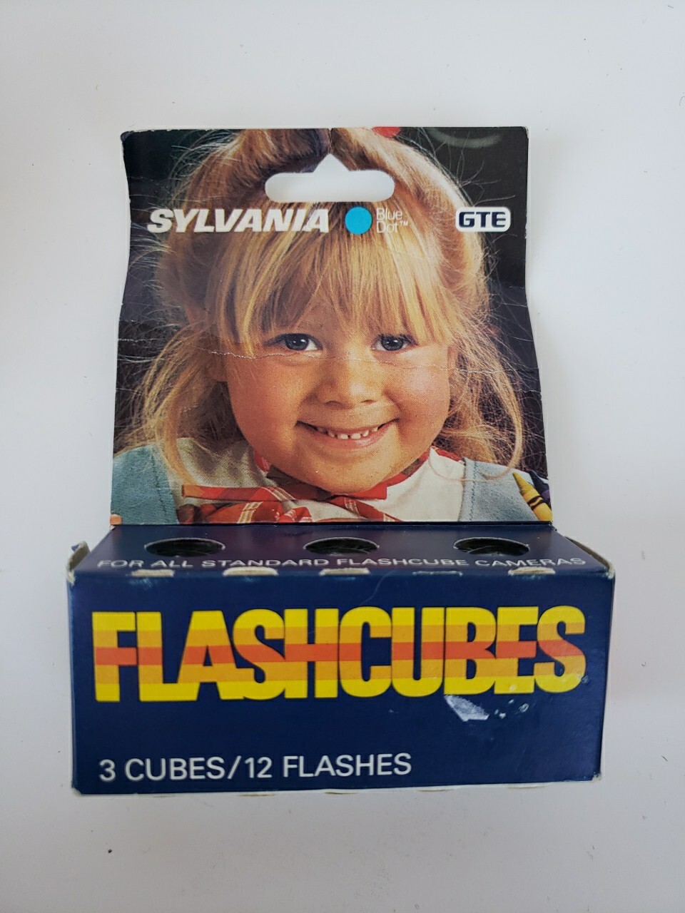 Vintage GTE Sylvania Blue Dot Flash Cubes 3 Cubes In Original Box New