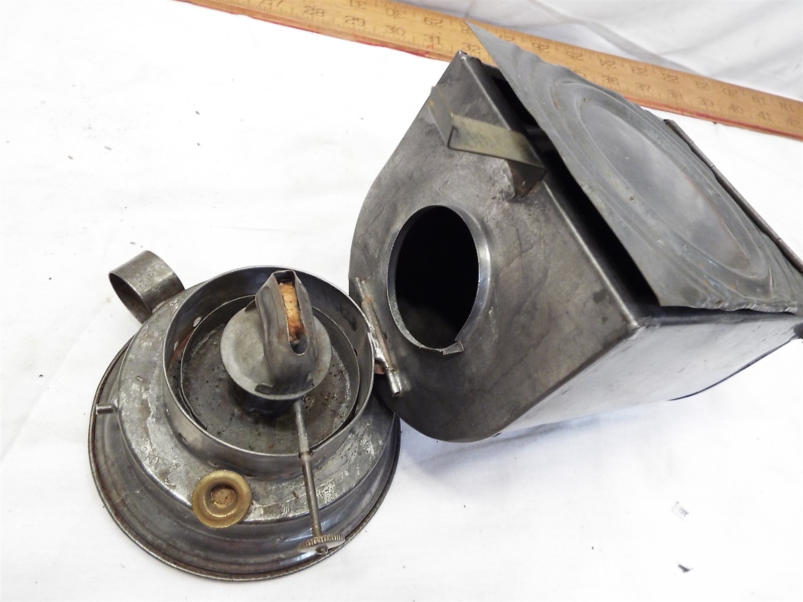 Vintage Dry Plate Lantern Dark Room Safe Light Tin Lamp Darkroom Photo Develop
