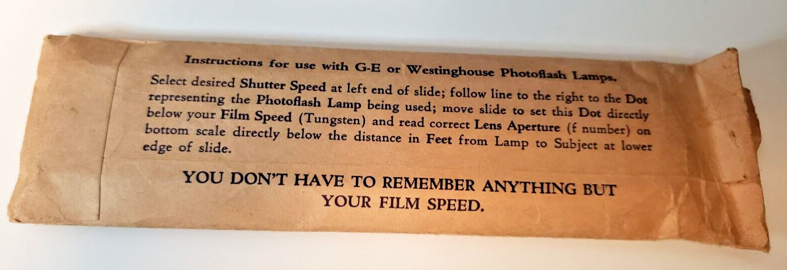 1946 Film Speed Camera Calculator Lawrence Tungsten Film Speed