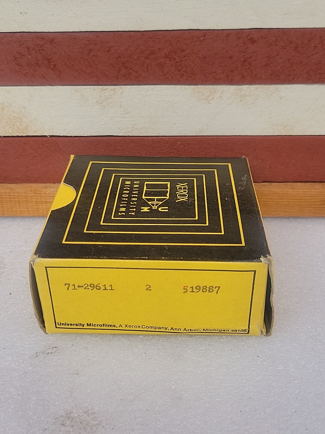 Vintage 1968 Xerox University Microfilms
