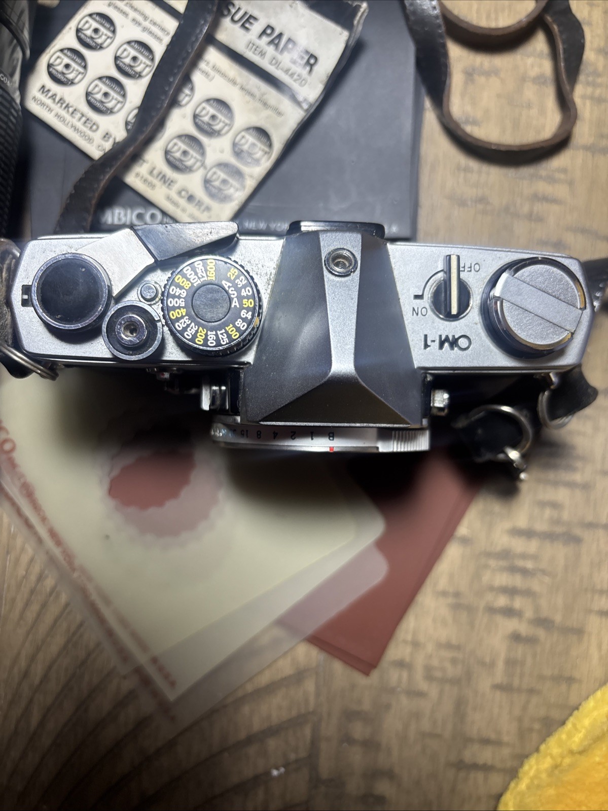 Vintage Camera Accessories Lot. Olympus 0M-1