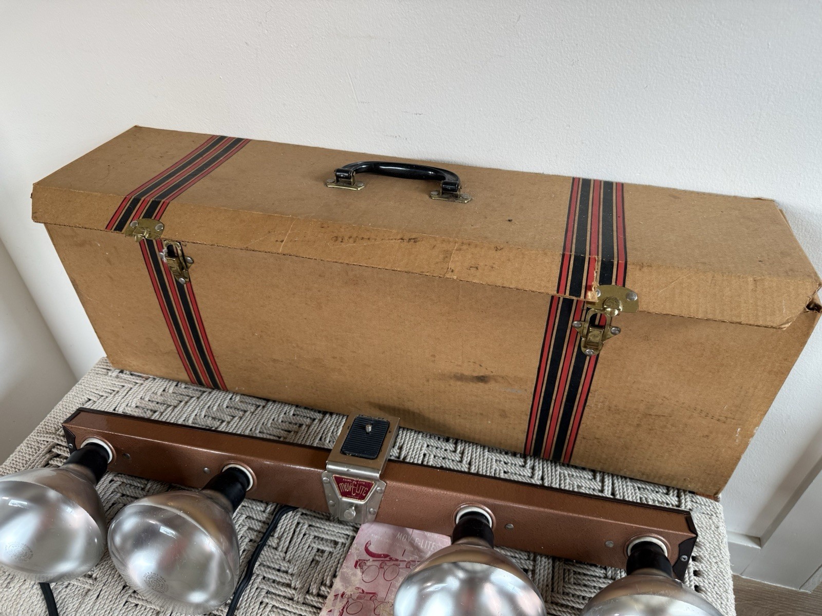🍊Vintage ACME MOV-E-LITE Movie Film Stage Lighting Model 4 w/ Box WORKS!