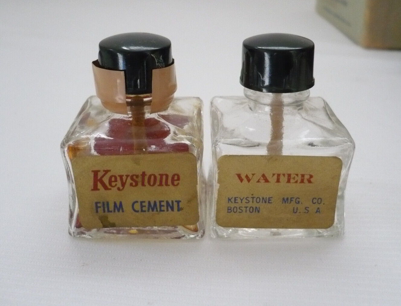 Vintage Keystone 8mm & 16mm Splicer Model D-18 w/Bottles, Instructions, Box