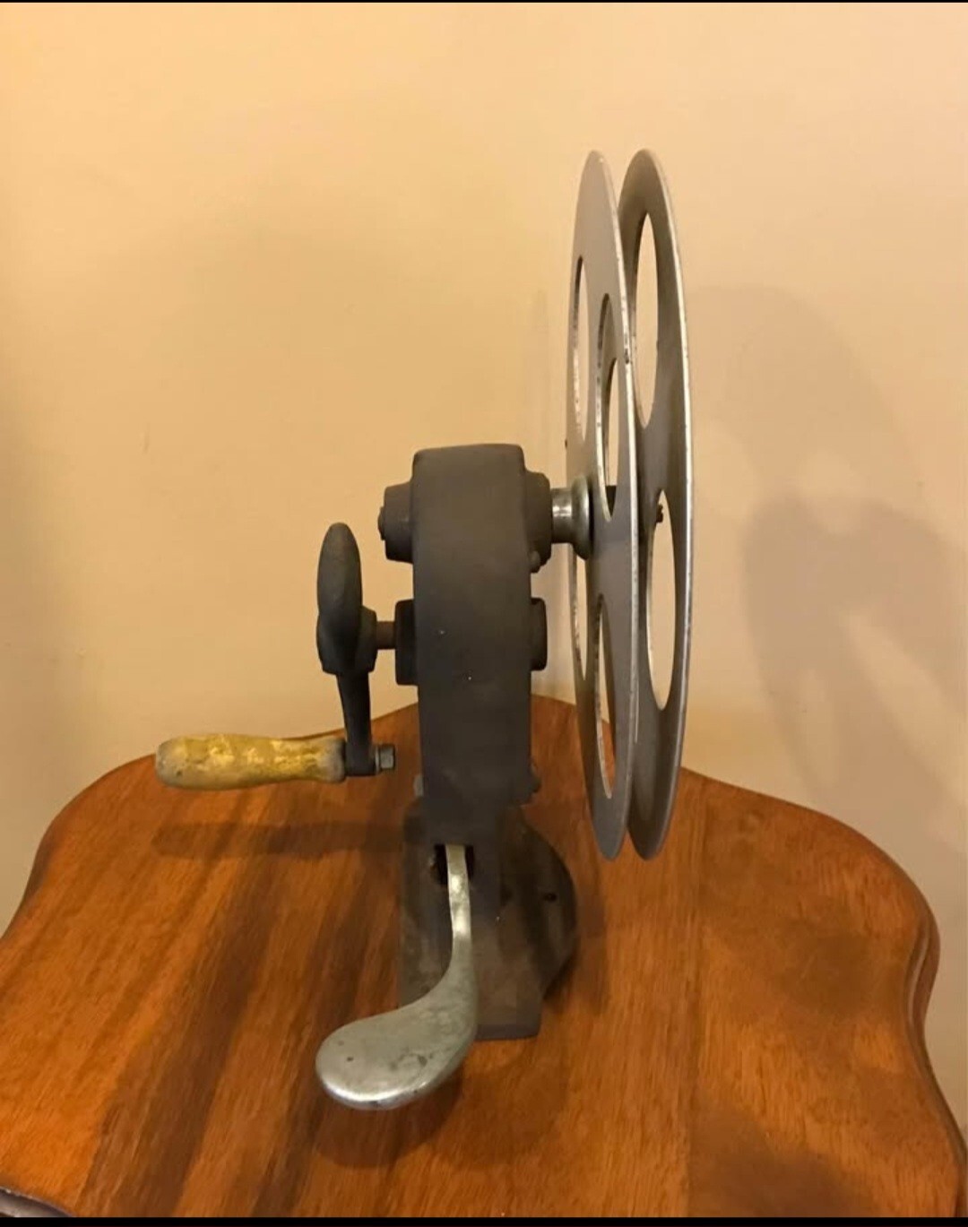11.5″ HFC HOLLYWOOD FILM CO SPLIT Reel w/Hand Crank Rewinder