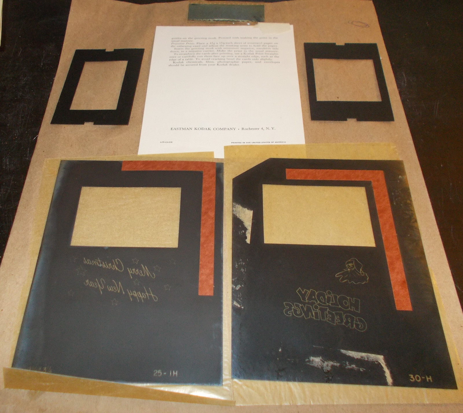 Kodak Greeting Negative No 25 : 1H-620 / 120 CHRISTMAS TO make Greeting Cards .
