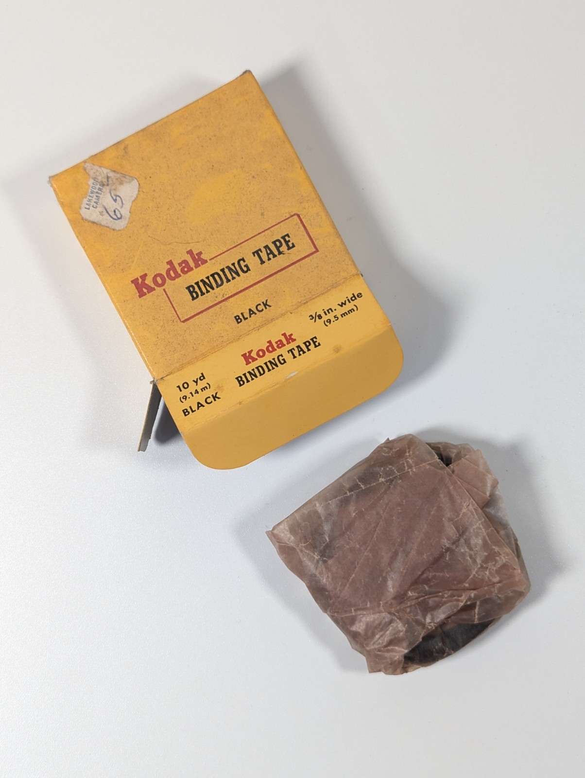 Vintage NIB 1970s Kodak Black Binding Tape Vtg Collectable 10yd 3/8″ Wide