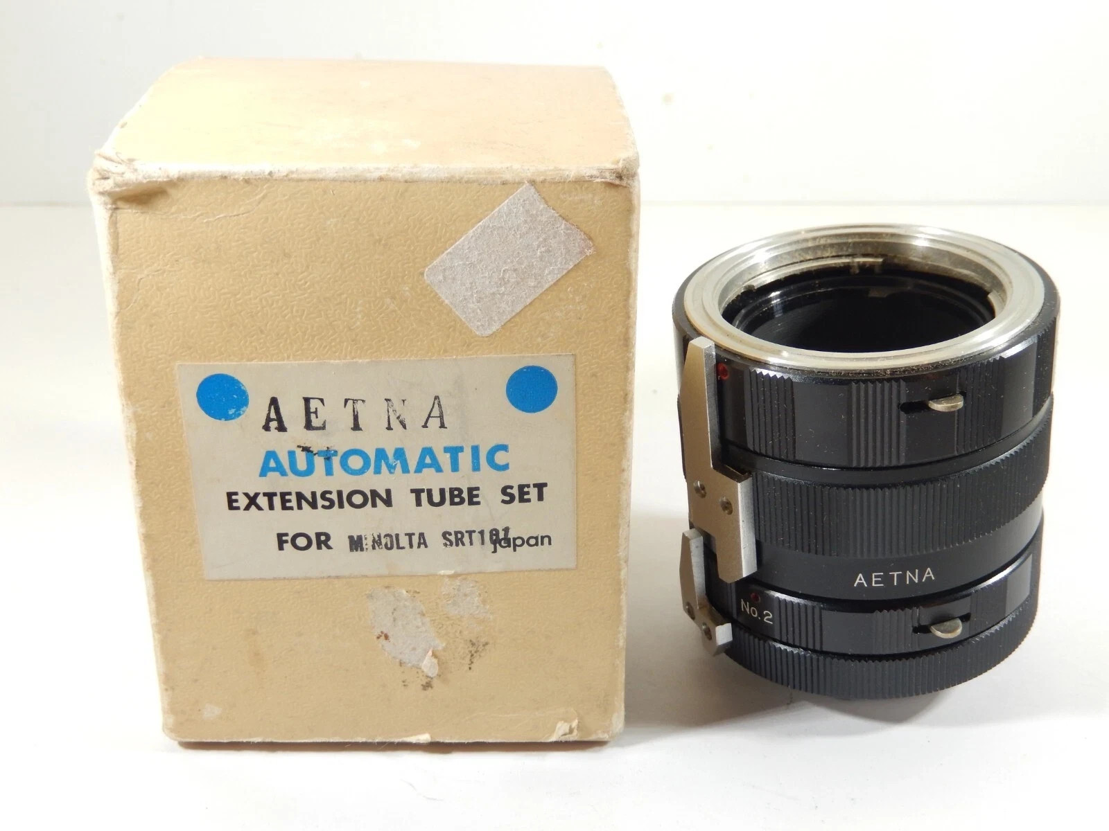 VINTAGE AETNA MINOLTA SRT181 EXTENSION LENS ADAPTER SET
