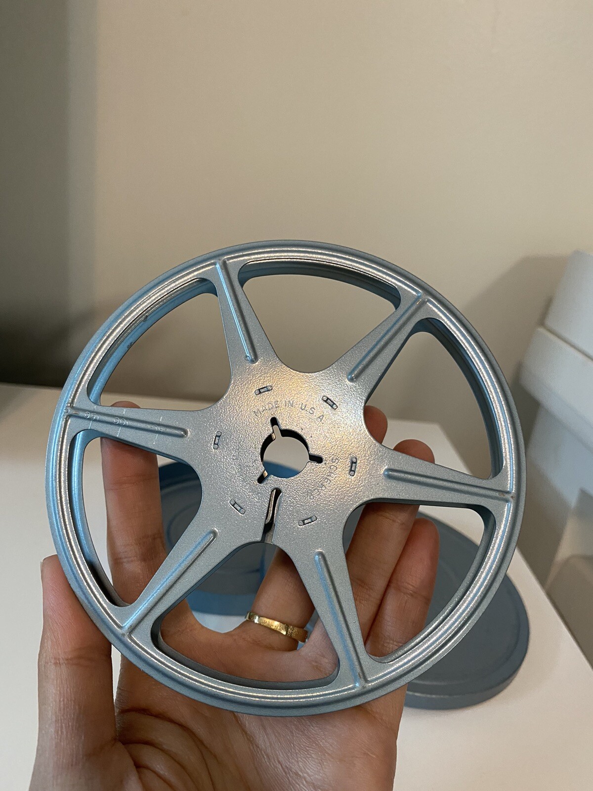 Vintage 200Ft Super 8 Metal Movie Reel 5 inches & Case – Made In USA