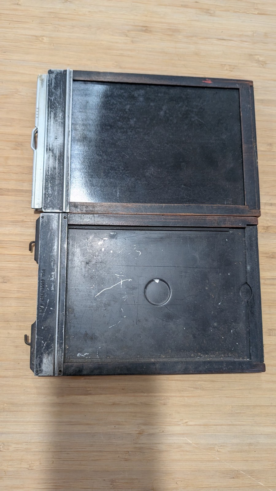 Lot of (2) Vintage Wood View Camera Film Holders L.F. Deardorff ?