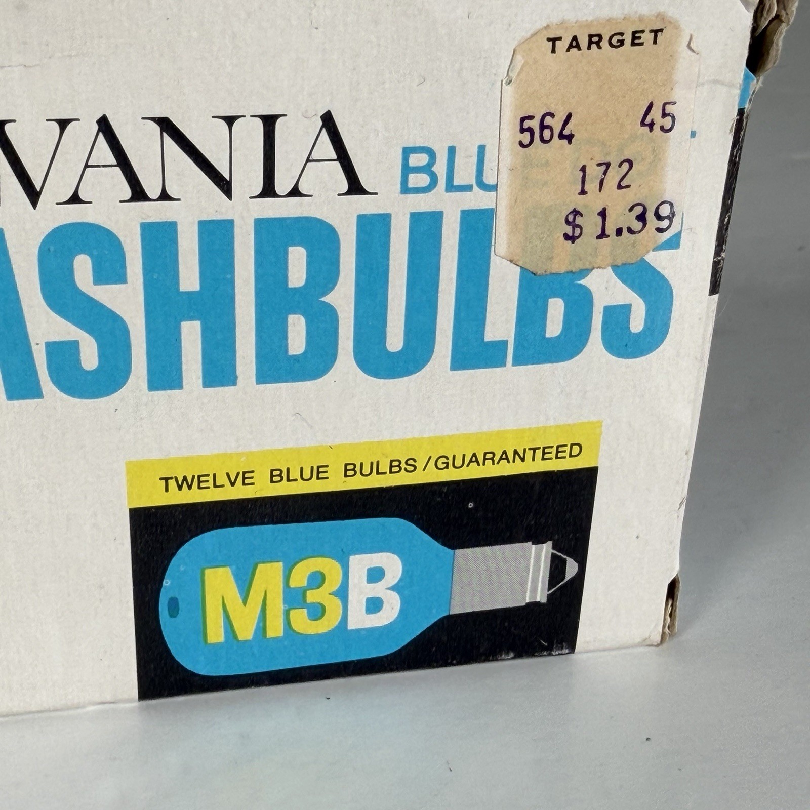 VTG M3B Flashbulbs Lot of 36 GE Sylvania Westinghouse Blue Camera Flash NOS