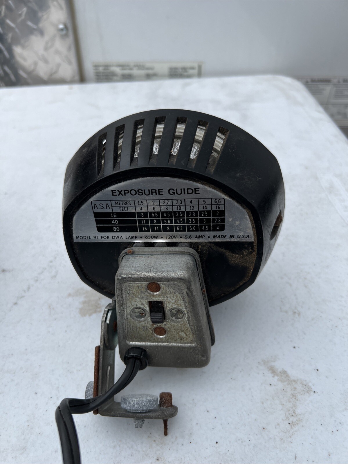 Vintage Acme-Lite Cameralite by GE Top Mount light for Super 8 Cameras UNTEStED