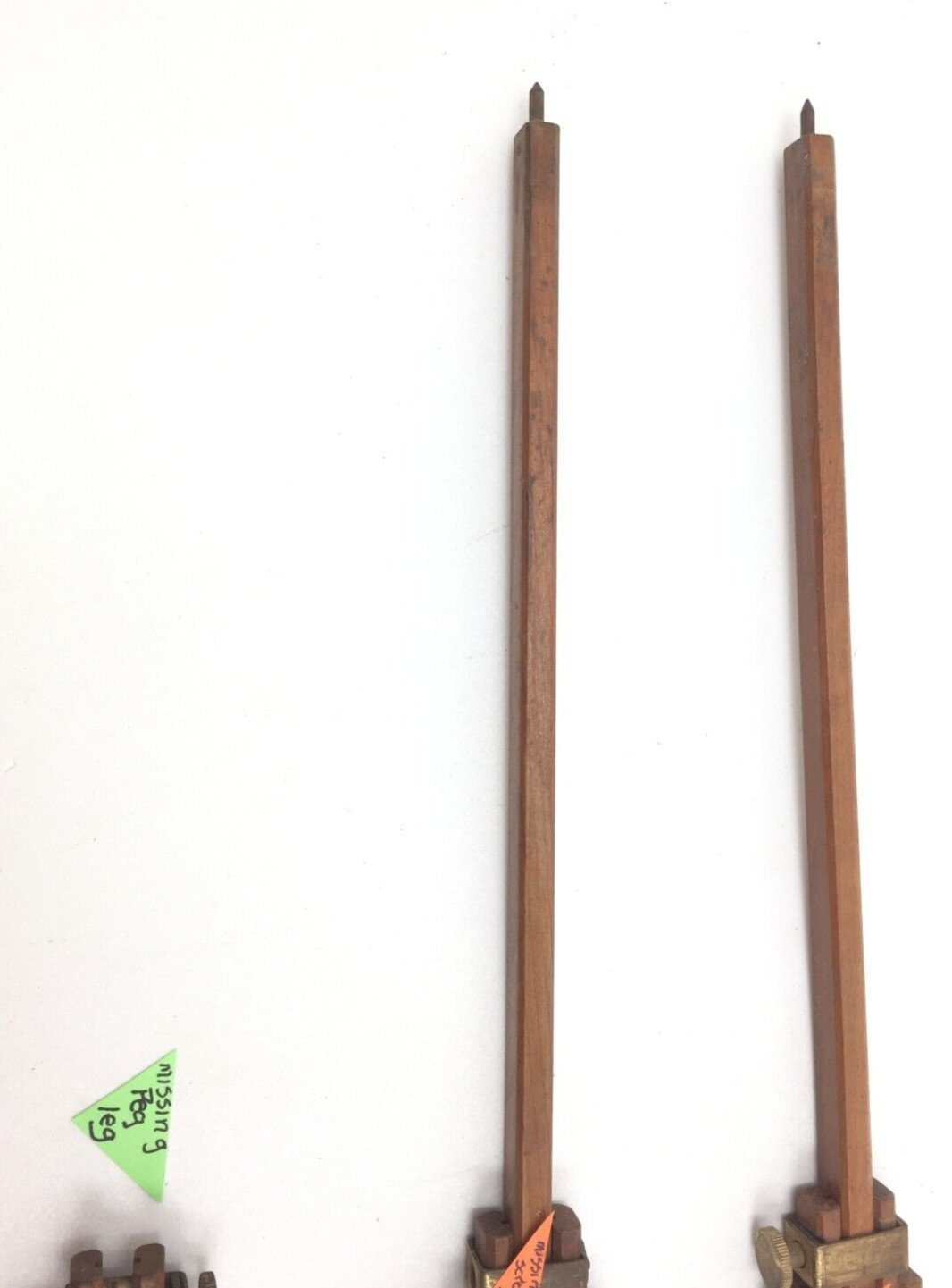 Antique 3-Part Camera Tripod Legs, Wood, Folding, Some Damage
