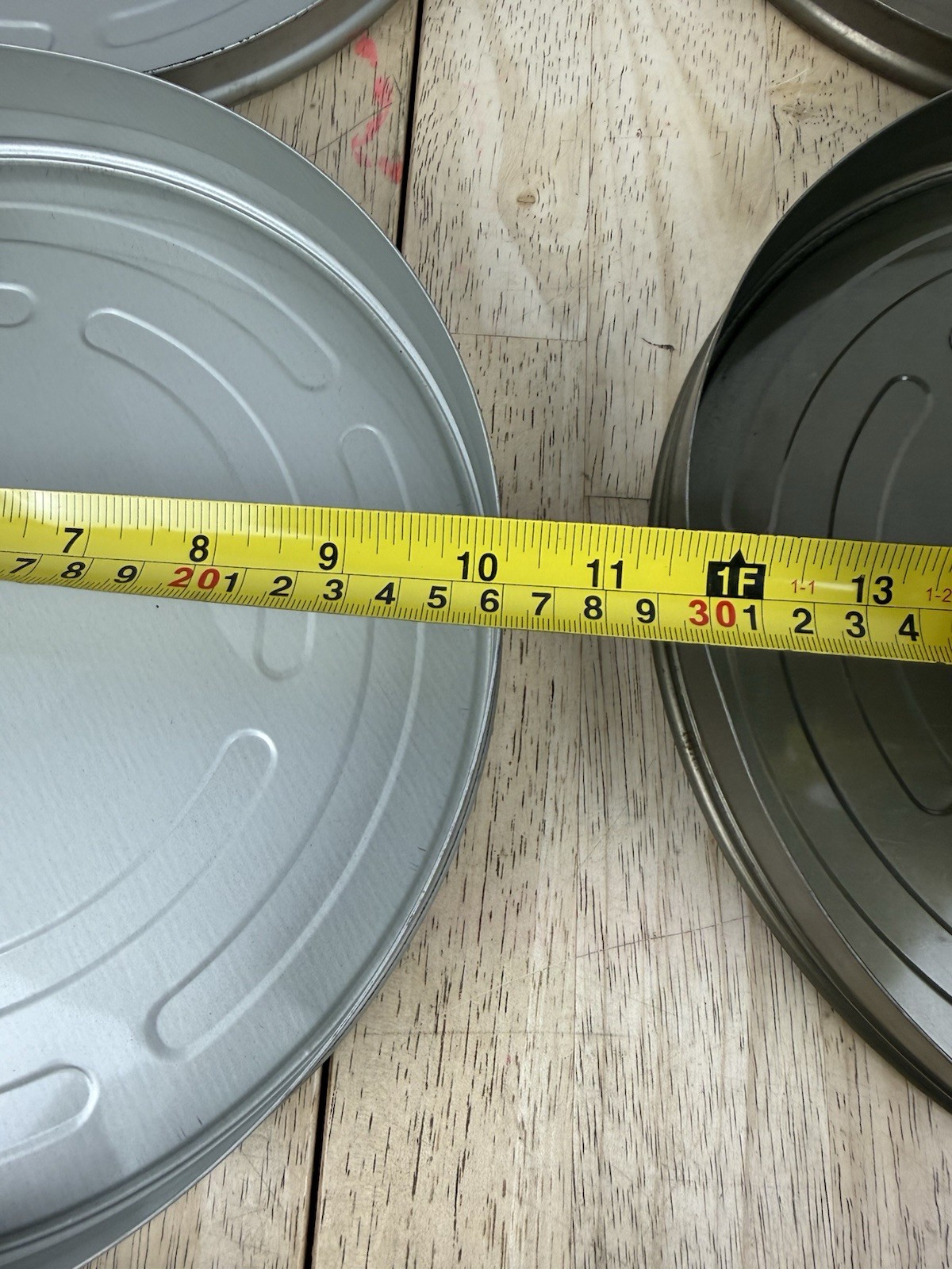Lot of 3 Empty 16mm Metal Movie Film Canister Cans 10.5″ No Reels