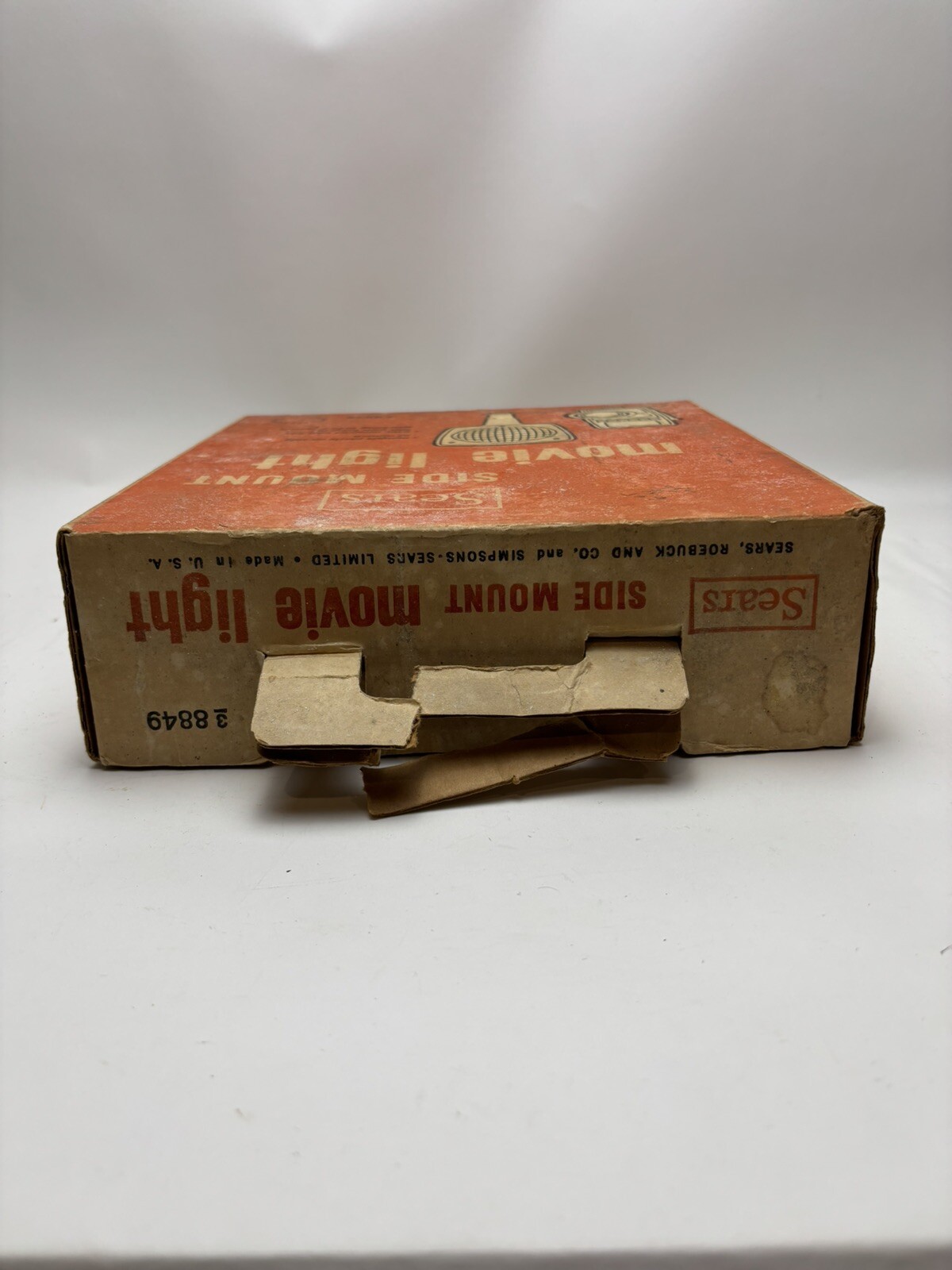 vintage Sears 110v 115v sealed beam side mount handheld movie flood light 38849