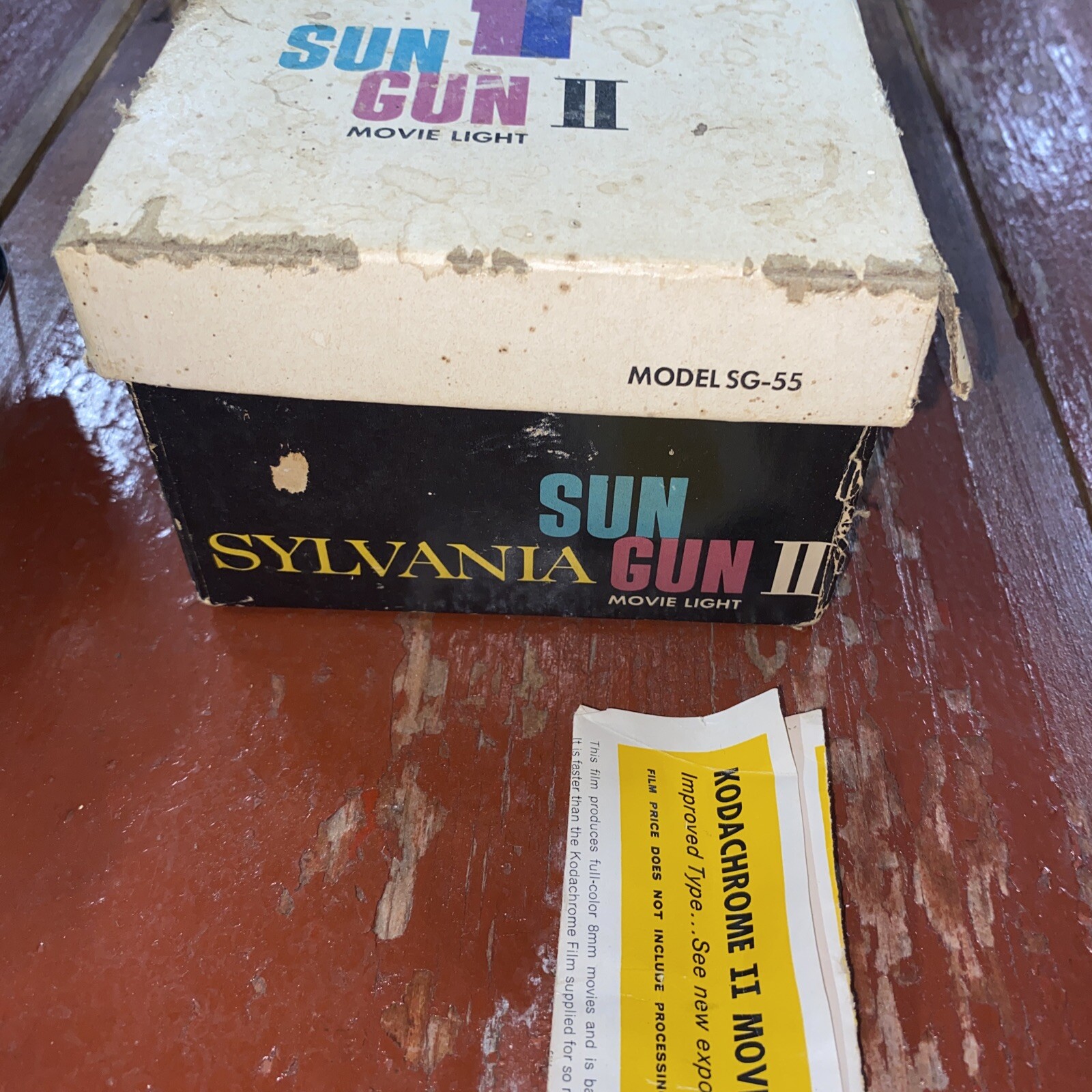 Vintage SYLVANIA SUN GUN II Movie Light SG-55 Tested & Works