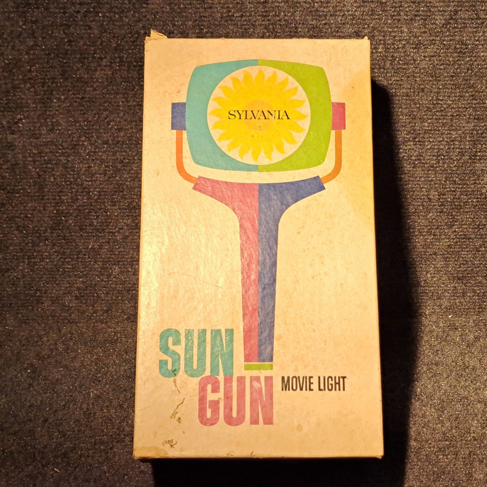 Vintage Sylvania Sun Gun Movie Light SG-1 Handheld Video Camera Lamp 120V Tested