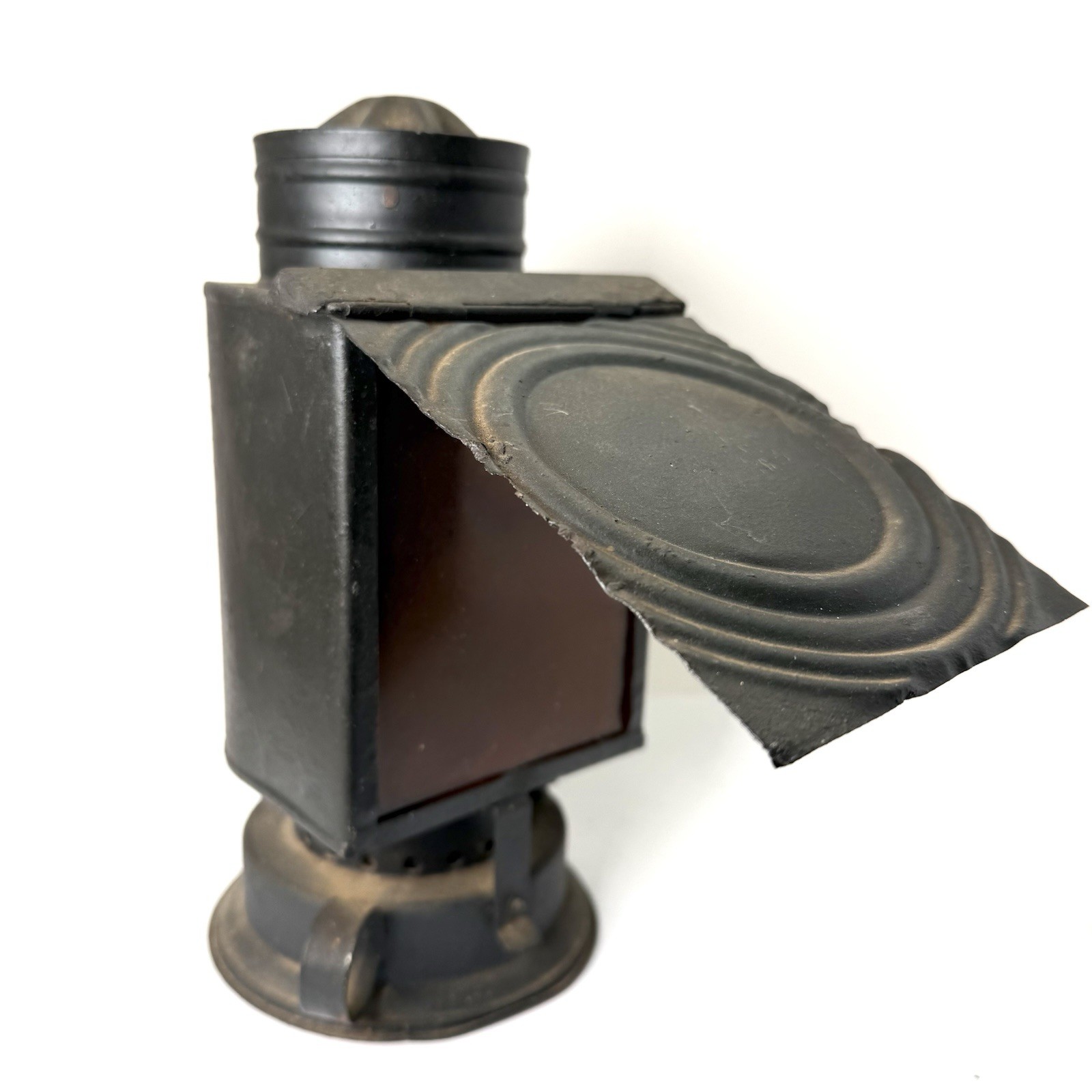 Vintage Dry Plate Gas Lantern Dark Room Safe Light Tin Lamp Darkroom W,V&B