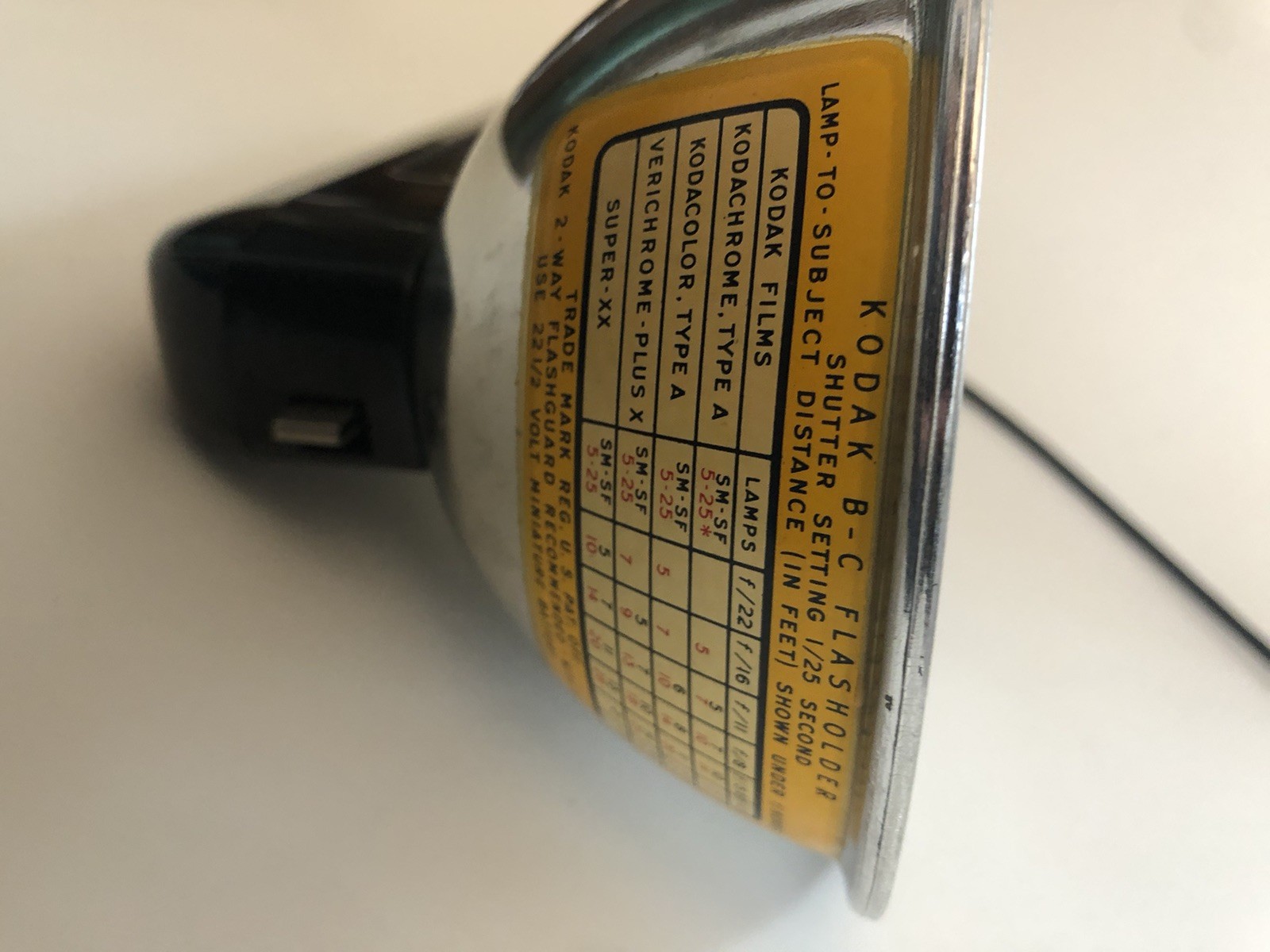 Vintage Kodak B-C Flash Holder, Not Tested