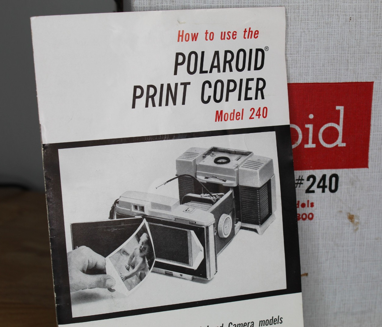 Polaroid Print Copier Model 240 with Box, Manual, Shutter Cable, and Filters